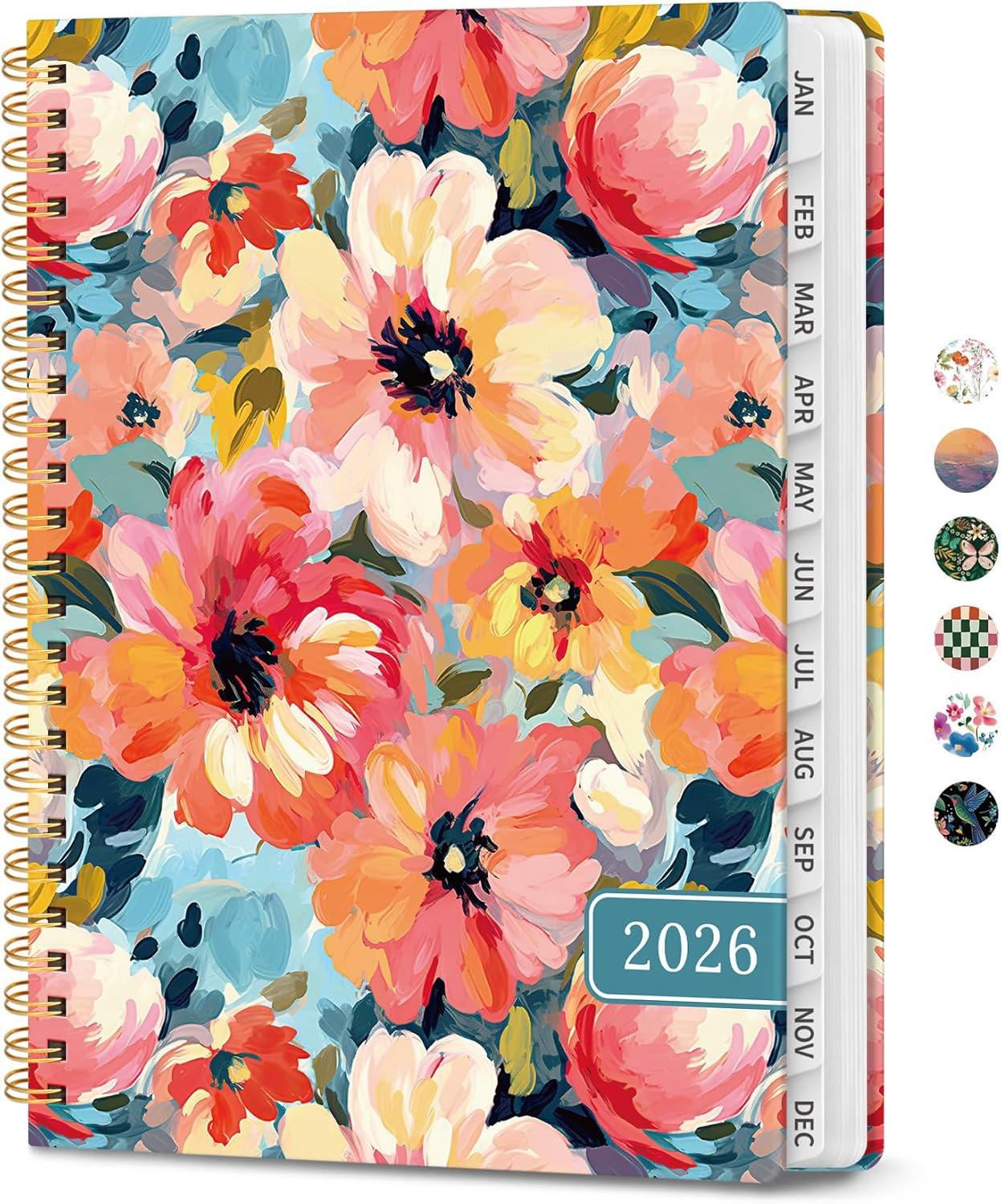 image:image2026 Planner Weekly and Monthly Calendar Planner for Women Jan 2026 Dec 2026 Hardcover Planning Agenda book with Tabs Spiral Bound Inner Pocket Perfect for School Office Supplies 63 x 85 ButterflyBPastel Garden
