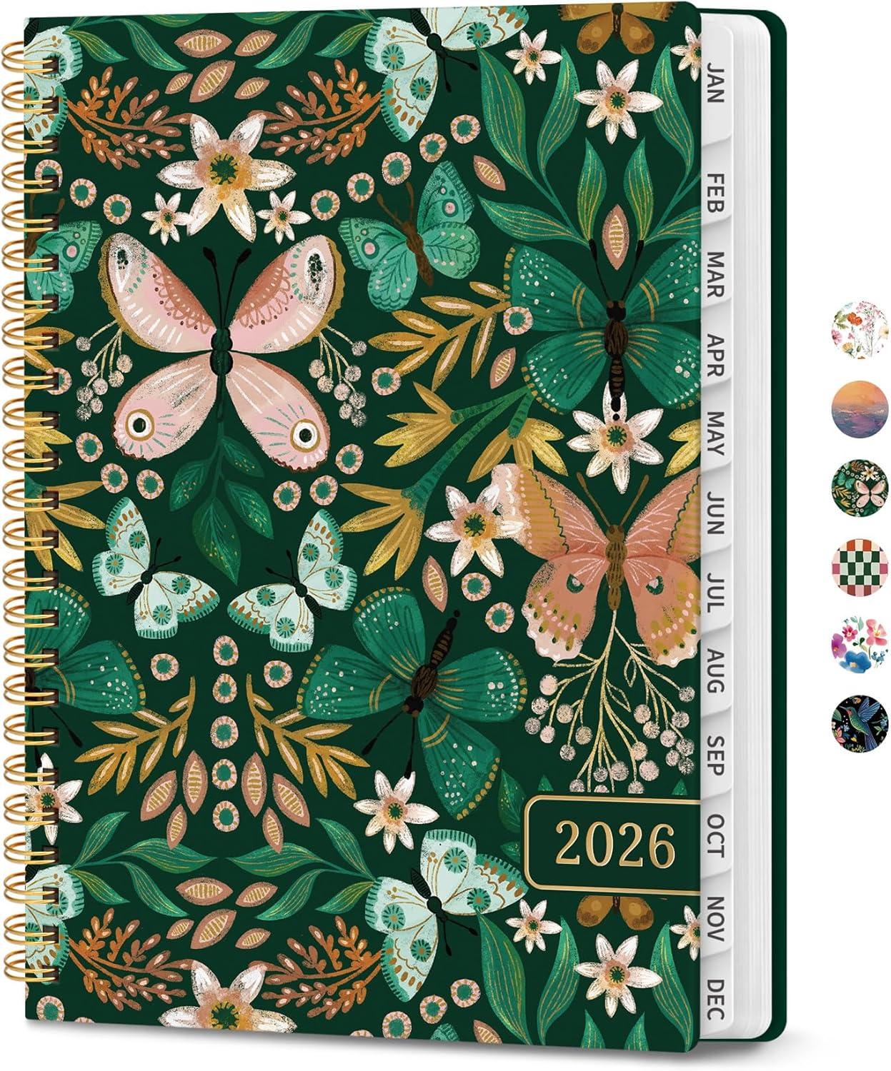 image:image2026 Planner Weekly and Monthly Calendar Planner for Women Jan 2026 Dec 2026 Hardcover Planning Agenda book with Tabs Spiral Bound Inner Pocket Perfect for School Office Supplies 63 x 85 ButterflyAButterfly