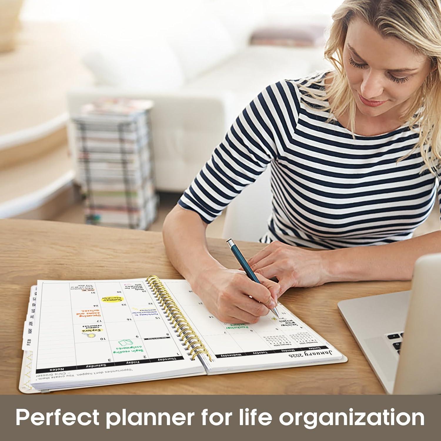 image:image2026 Planner Weekly and Monthly Calender Planner Jan 2026 to Dec 2026 Hardcover 2026 Calendar Book with Tabs amp Inner Pocket Office Home School Supplies for Women amp Men A5 63 x 85 PurpleDGray