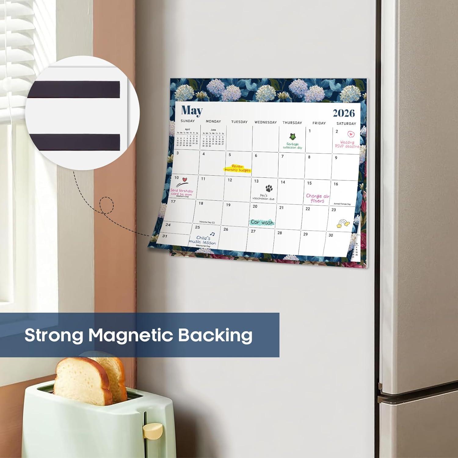 image:imageAesthetic 20252026 Magnetic Calendar for Refrigerator 21Month Fridge Calendar Magnet from October 2025 to June 2027 Greenery Design for Easy OrganizingcFloral Luxe
