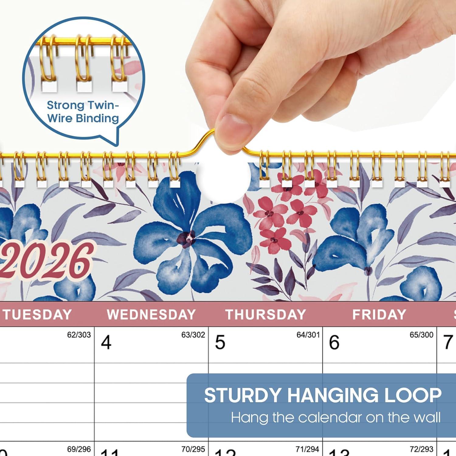 image:imageCalendar 20262027 21Month Wall Calendar Runs Until Jun 2027115 x 147Large Monthly Calendar with TwinWire Binding Perfect for Home or Office Midnight GardenIPastel Bloom