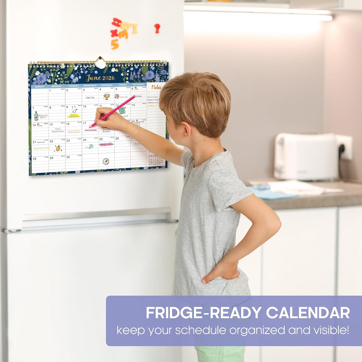 image:imageCalendar 20262027 21Month Wall Calendar Runs Until Jun 2027115 x 147Large Monthly Calendar with TwinWire Binding Perfect for Home or Office Midnight GardenBMidnight Garden