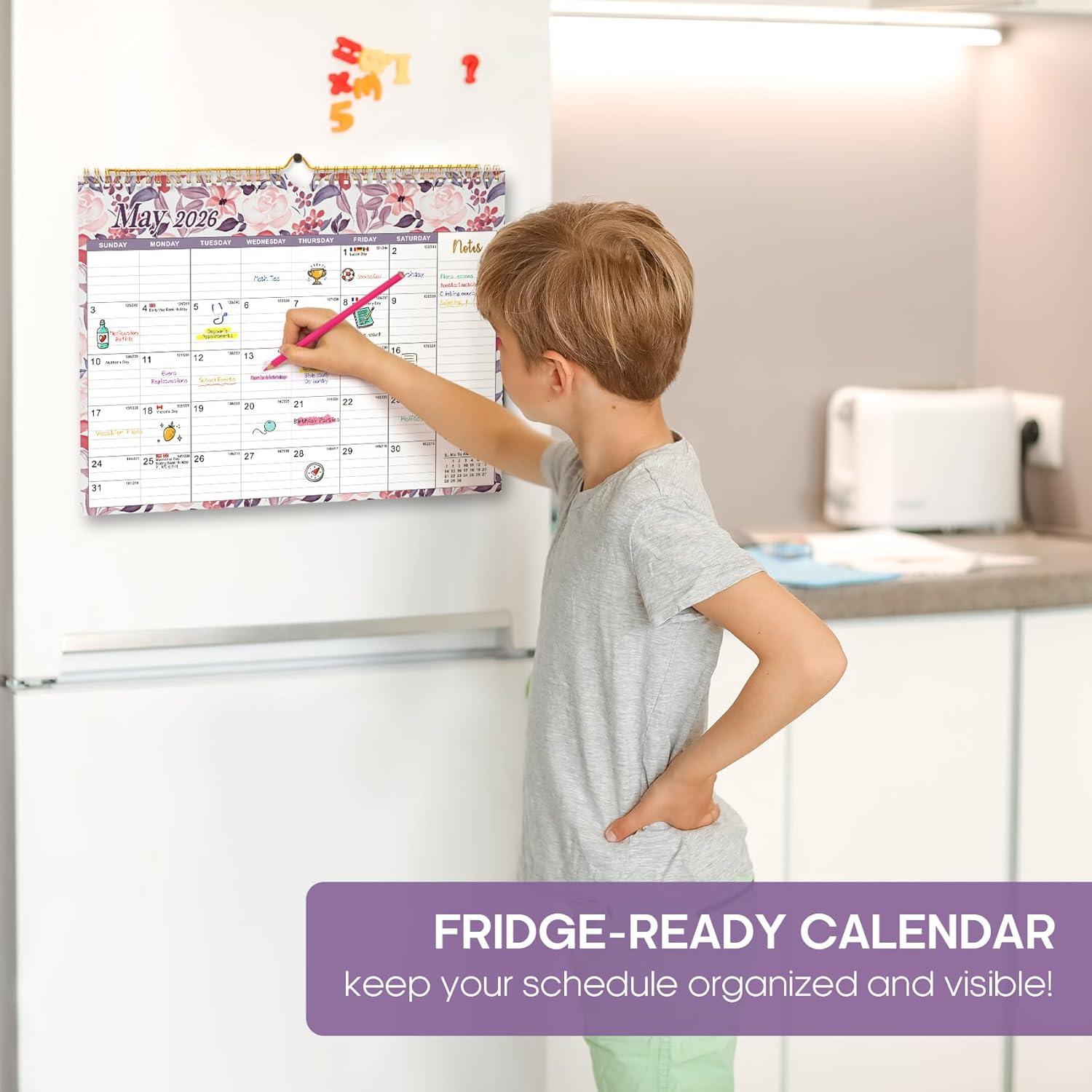 image:imageCalendar 20262027 21Month Wall Calendar Runs Until Jun 2027115 x 147Large Monthly Calendar with TwinWire Binding Perfect for Home or Office Midnight GardenIPastel Bloom