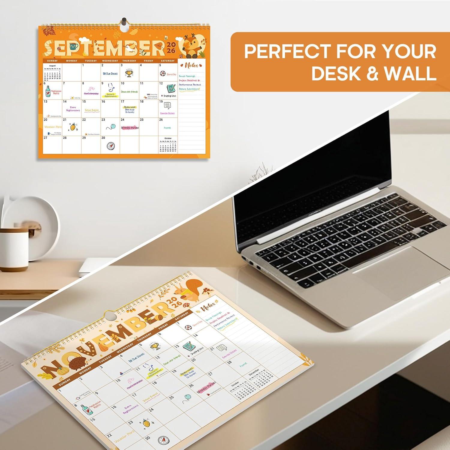 image:imageCalendar 20262027 21Month Wall Calendar Runs Until Jun 2027115 x 147Large Monthly Calendar with TwinWire Binding Perfect for Home or Office Midnight GardenAFestival