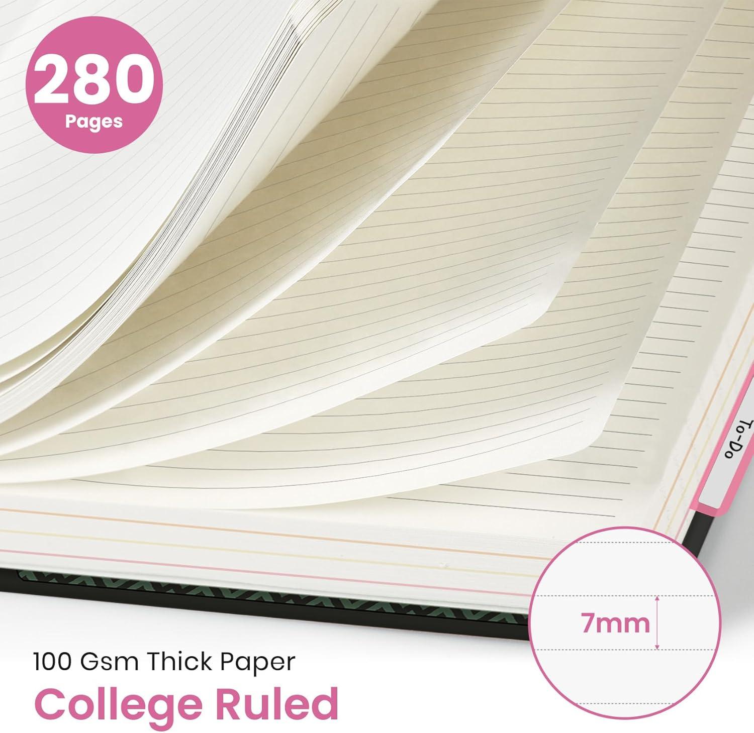 image:imageLarge Lined Spiral Journal for Women Cute Hardcover 5 Subject Notebook for Work 85 x 11 with Removable Dividers amp Tabs College Ruled 280 Pages Aesthetic Journal for Work School amp Note Taking Garden of WhimsyT Forest Lace