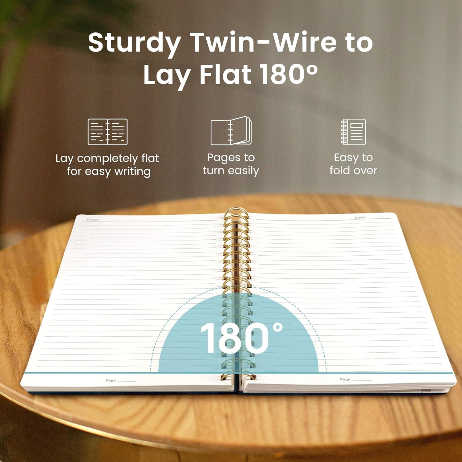 image:imageLined Spiral Notebook Journal for Work 300 Pages Thick B5 71x10 College Ruled Journal for Women amp Writing Hardcover Notebook for Note Taking Perfect for Office Home School Midnight BloomGSunset