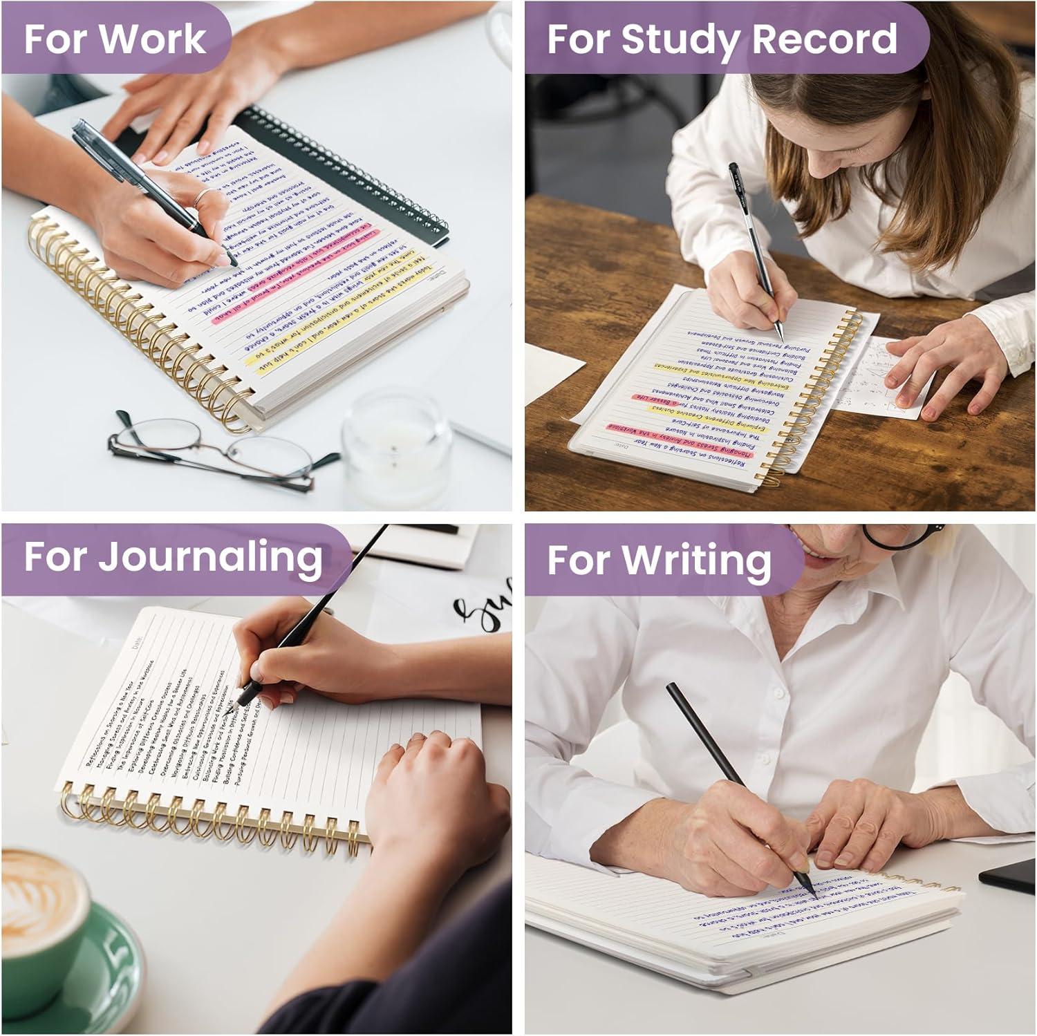 image:imageLined Spiral Notebook Journal for Work 300 Pages Thick B5 71x10 College Ruled Journal for Women amp Writing Hardcover Notebook for Note Taking Perfect for Office Home School Midnight BloomKDistant Peak