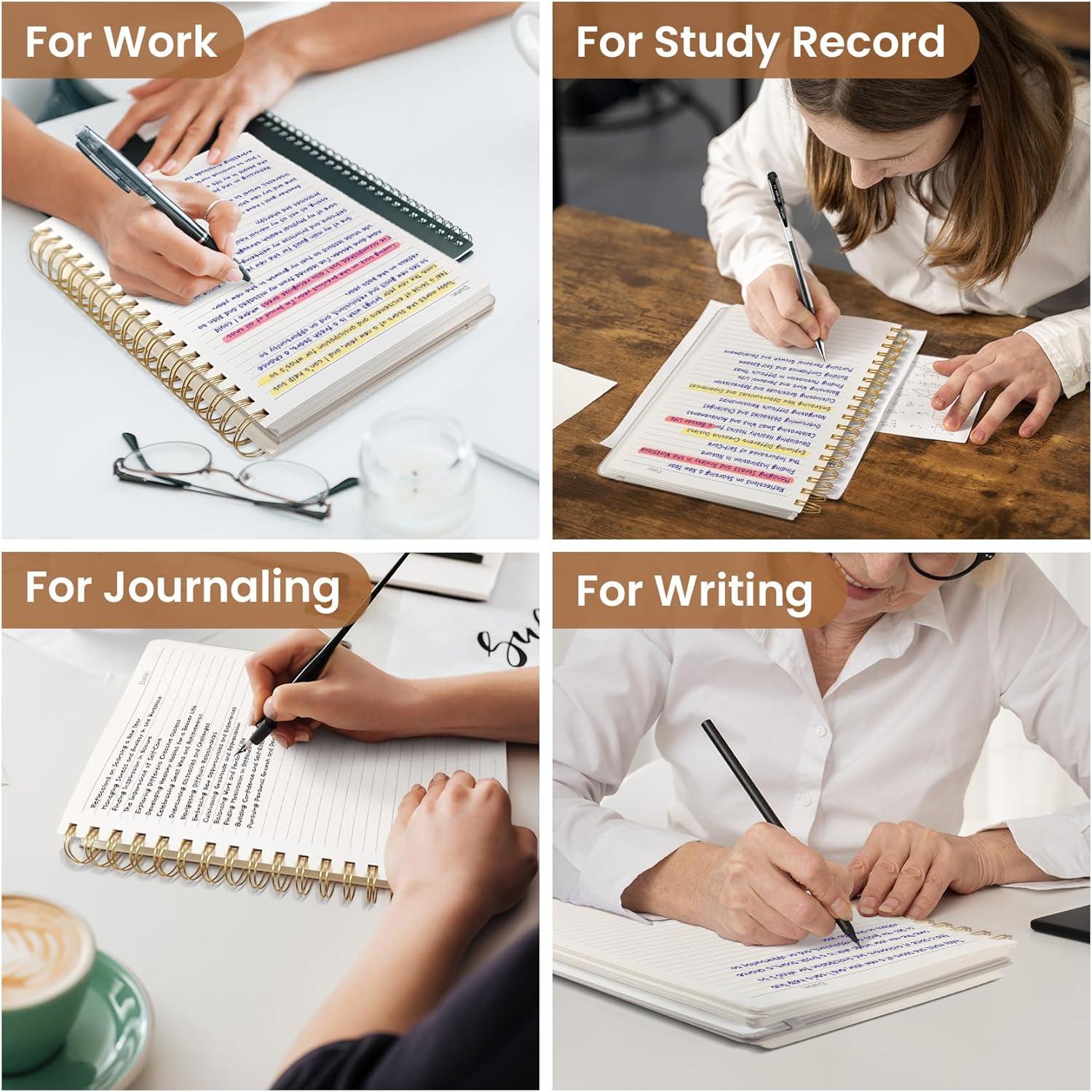 image:imageLined Spiral Notebook Journal for Work 300 Pages Thick B5 71x10 College Ruled Journal for Women amp Writing Hardcover Notebook for Note Taking Perfect for Office Home School Midnight BloomOLeopard