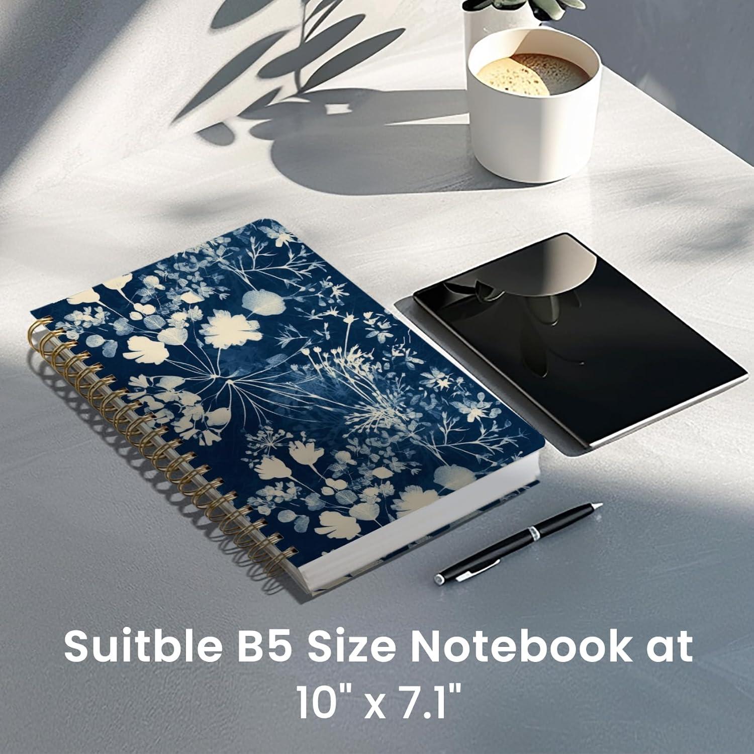 image:imageLined Spiral Notebook Journal for Work 300 Pages Thick B5 71x10 College Ruled Journal for Women amp Writing Hardcover Notebook for Note Taking Perfect for Office Home School Midnight BloomHRustic Bloom