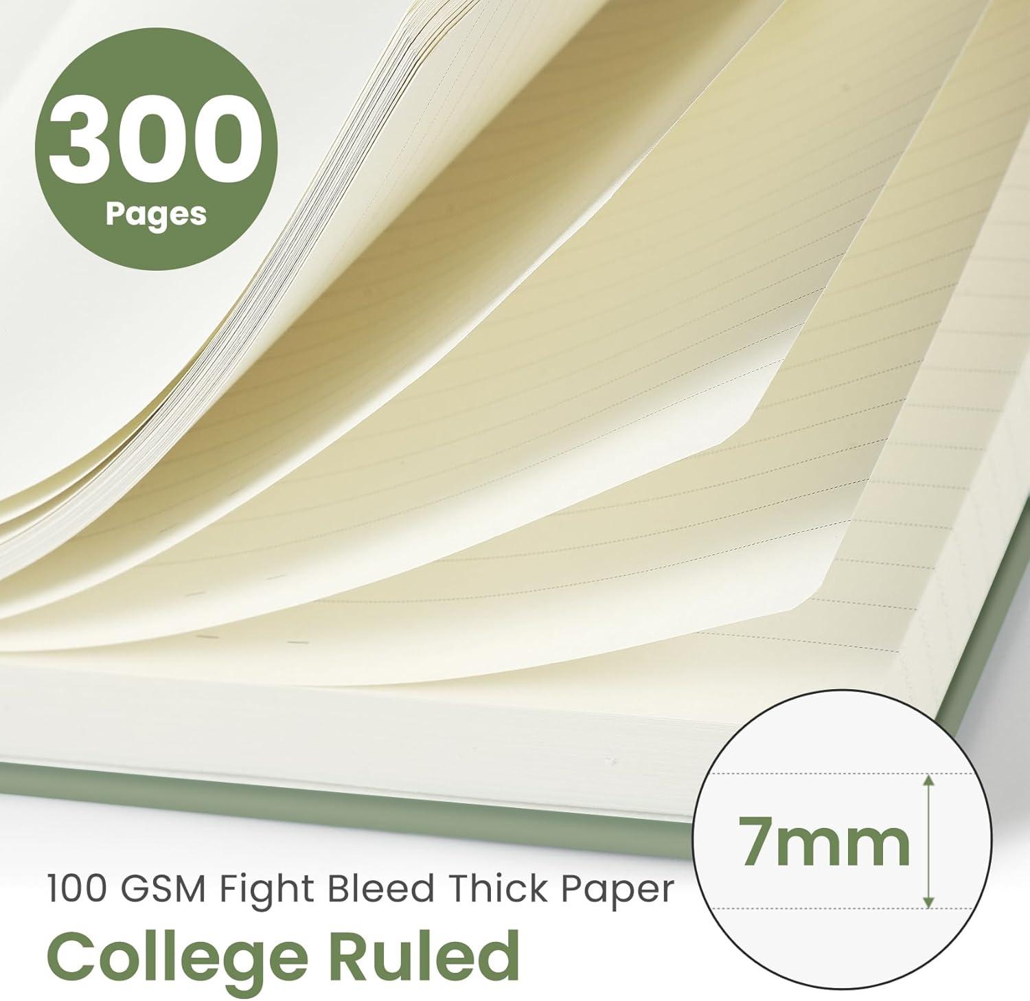 image:imageLined Spiral Notebook Journal for Work 300 Pages Thick B5 71x10 College Ruled Journal for Women amp Writing Hardcover Notebook for Note Taking Perfect for Office Home School Midnight BloomBGreen