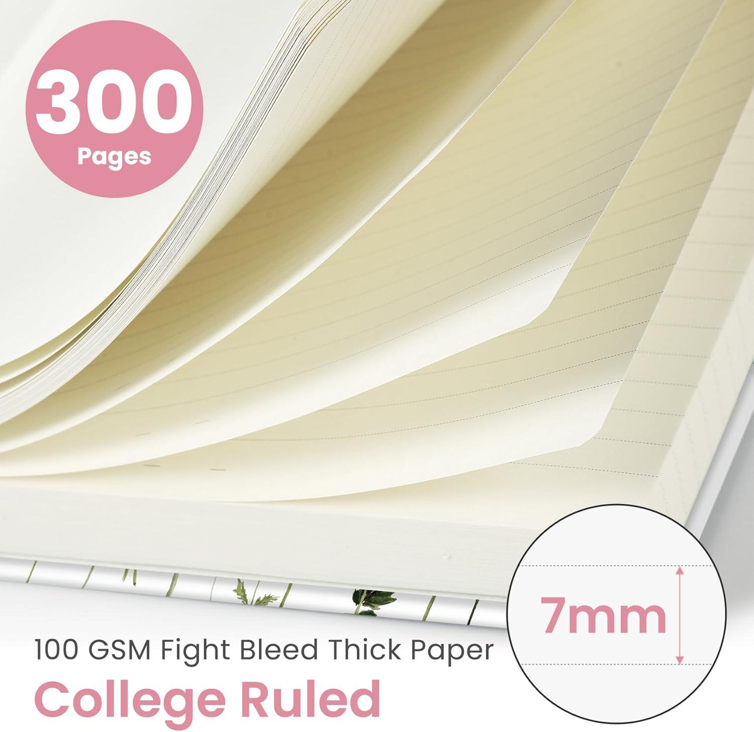 image:imageLined Spiral Notebook Journal for Work 300 Pages Thick B5 71x10 College Ruled Journal for Women amp Writing Hardcover Notebook for Note Taking Perfect for Office Home School Midnight BloomDFloral
