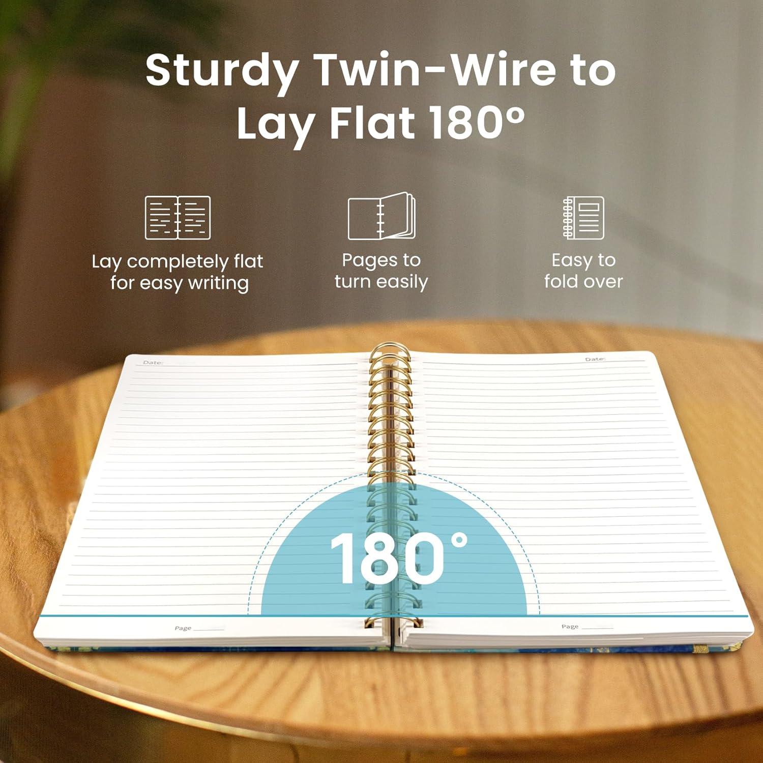 image:imageLined Spiral Notebook Journal for Work 300 Pages Thick B5 71x10 College Ruled Journal for Women amp Writing Hardcover Notebook for Note Taking Perfect for Office Home School Midnight BloomCColor Splash