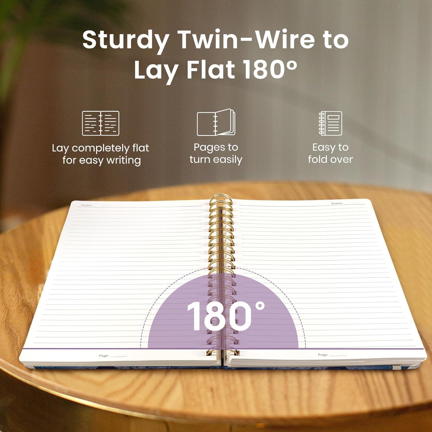 image:imageLined Spiral Notebook Journal for Work 300 Pages Thick B5 71x10 College Ruled Journal for Women amp Writing Hardcover Notebook for Note Taking Perfect for Office Home School Midnight BloomKDistant Peak