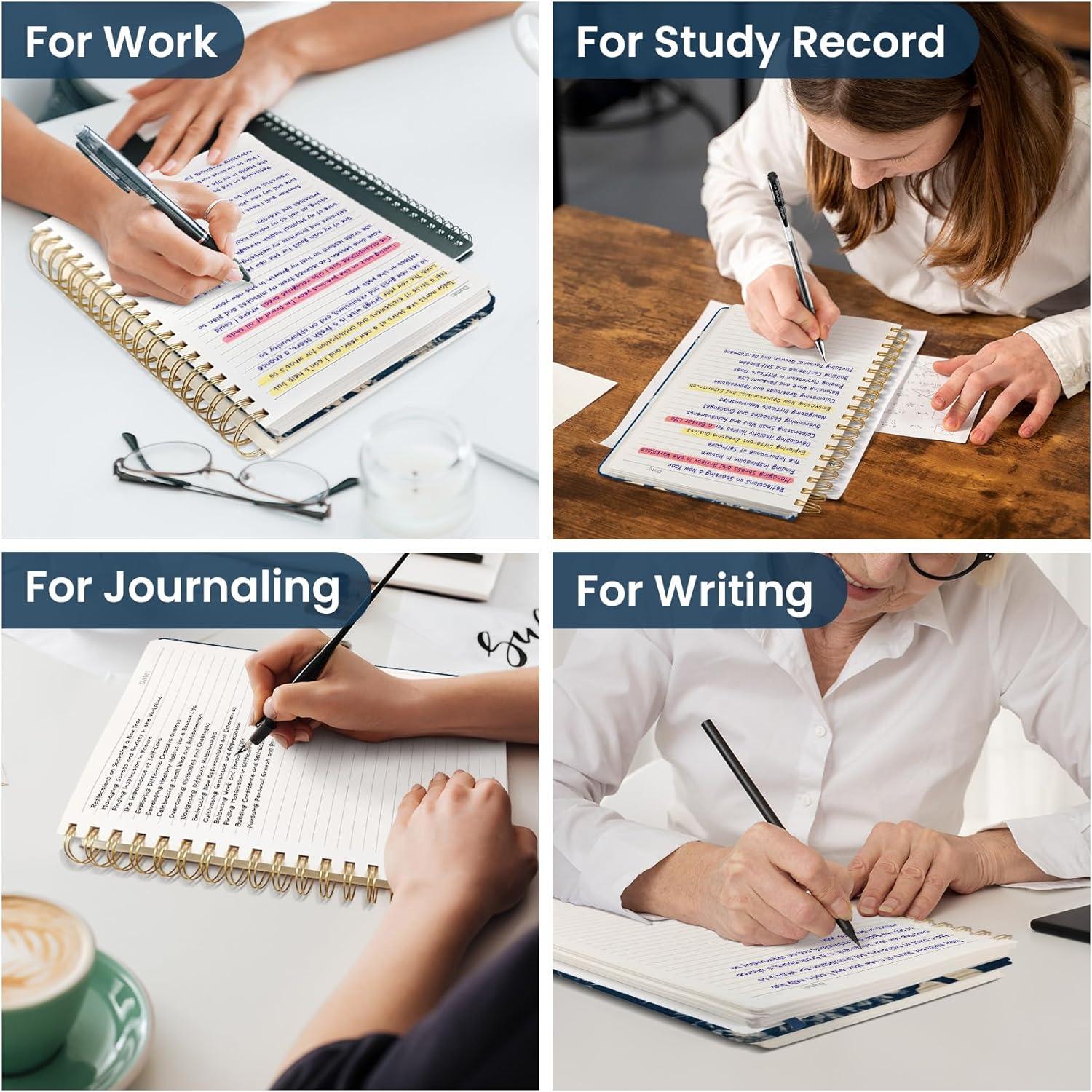 image:imageLined Spiral Notebook Journal for Work 300 Pages Thick B5 71x10 College Ruled Journal for Women amp Writing Hardcover Notebook for Note Taking Perfect for Office Home School Midnight BloomHRustic Bloom