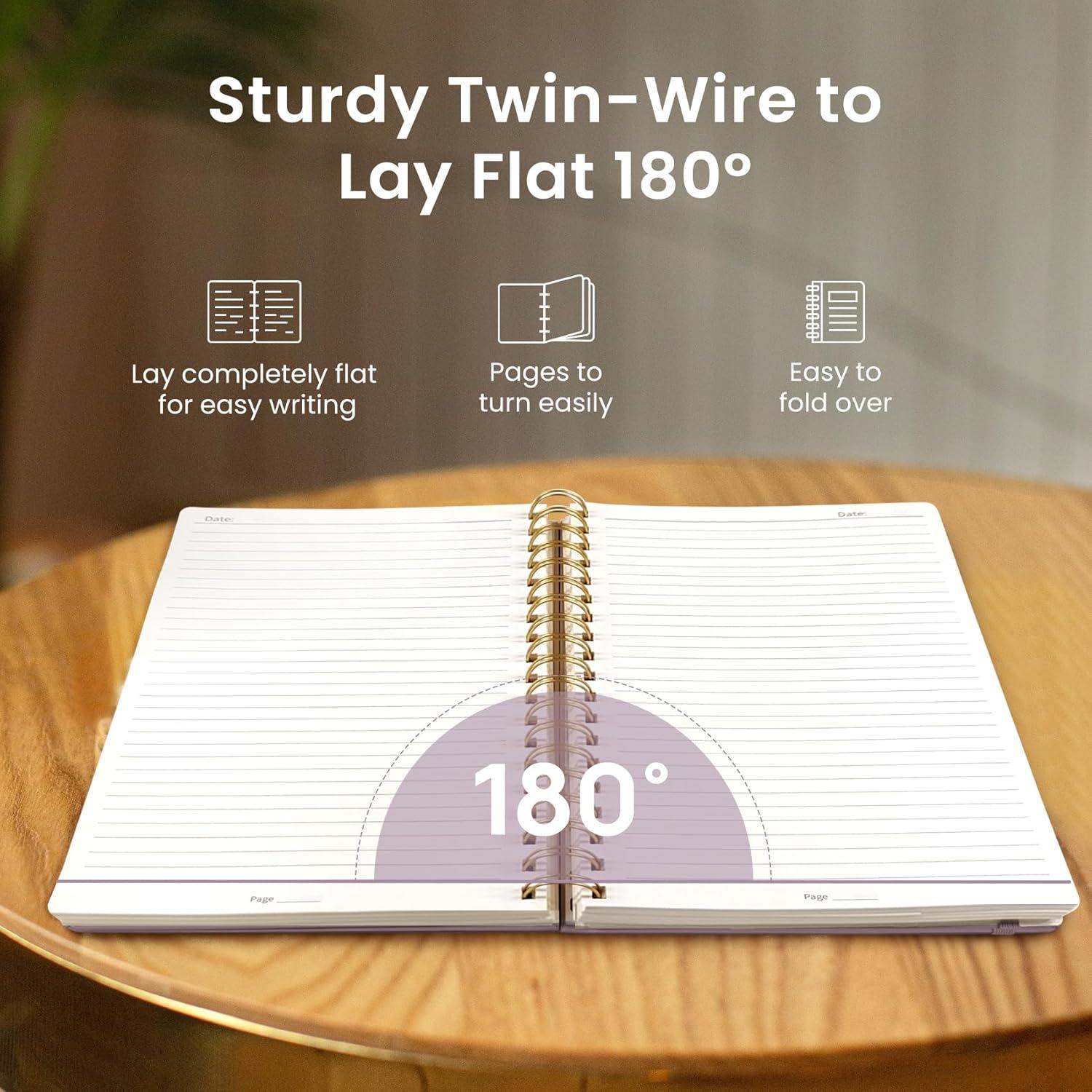 image:imageLined Spiral Notebook Journal for Work 300 Pages Thick B5 71x10 College Ruled Journal for Women amp Writing Hardcover Notebook for Note Taking Perfect for Office Home School Midnight BloomAPurple