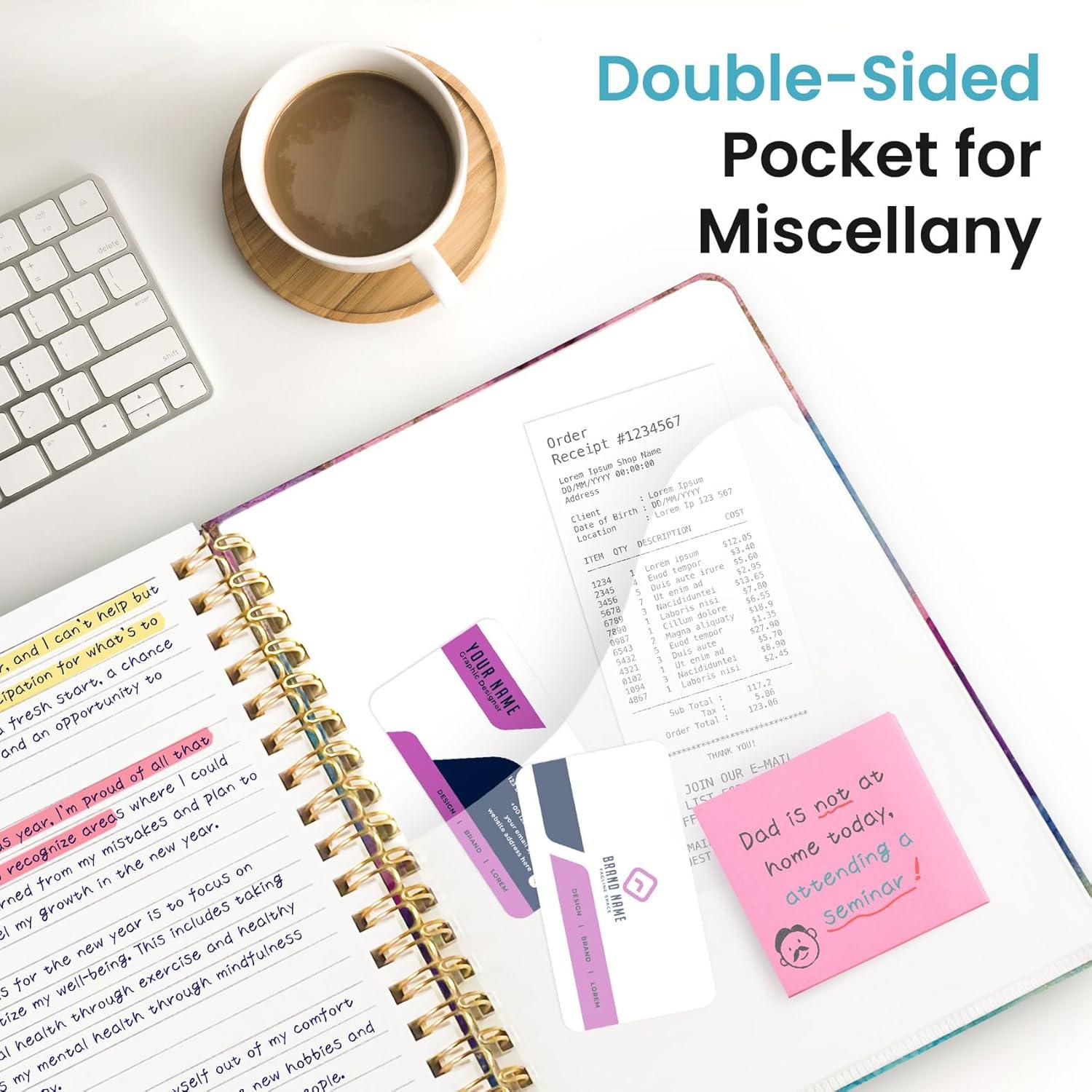 image:imageLined Spiral Notebook Journal for Work 300 Pages Thick B5 71x10 College Ruled Journal for Women amp Writing Hardcover Notebook for Note Taking Perfect for Office Home School Midnight BloomCColor Splash