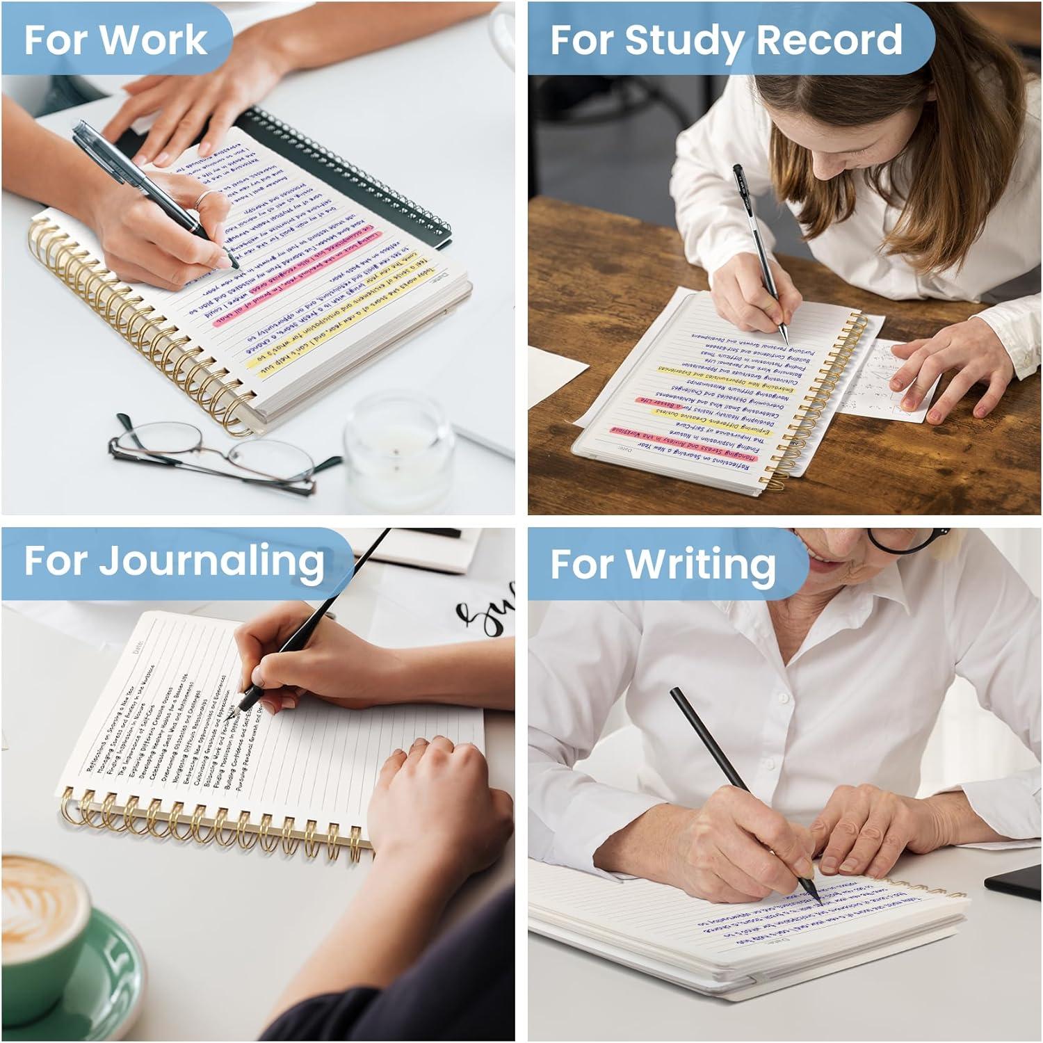 image:imageLined Spiral Notebook Journal for Work 300 Pages Thick B5 71x10 College Ruled Journal for Women amp Writing Hardcover Notebook for Note Taking Perfect for Office Home School Midnight BloomJLinedBlue
