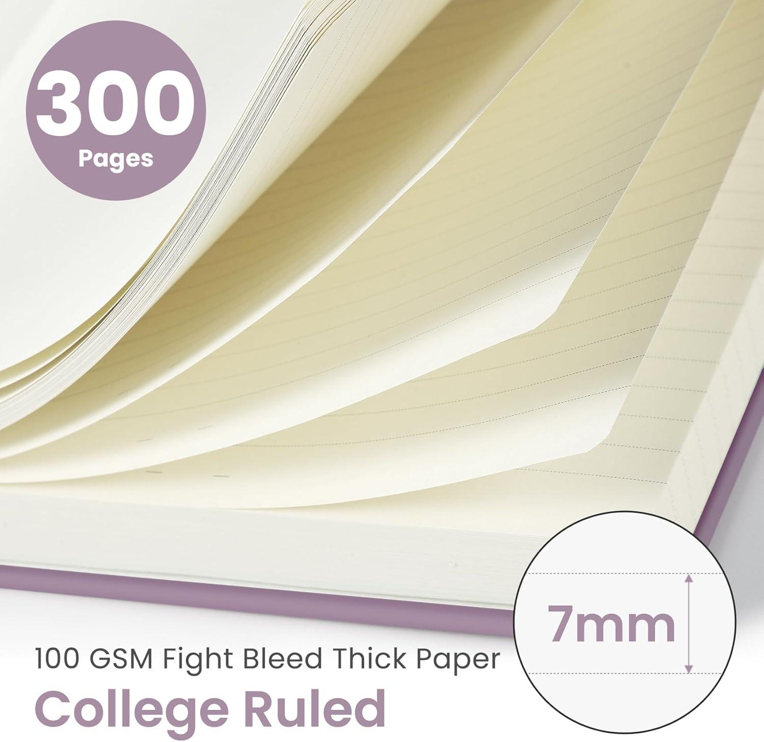 image:imageLined Spiral Notebook Journal for Work 300 Pages Thick B5 71x10 College Ruled Journal for Women amp Writing Hardcover Notebook for Note Taking Perfect for Office Home School Midnight BloomAPurple