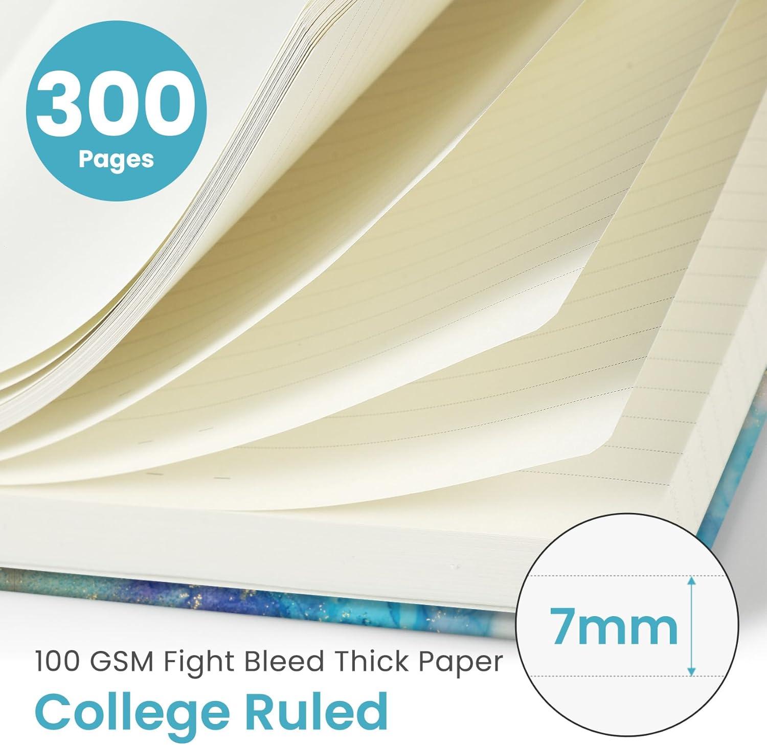 image:imageLined Spiral Notebook Journal for Work 300 Pages Thick B5 71x10 College Ruled Journal for Women amp Writing Hardcover Notebook for Note Taking Perfect for Office Home School Midnight BloomCColor Splash