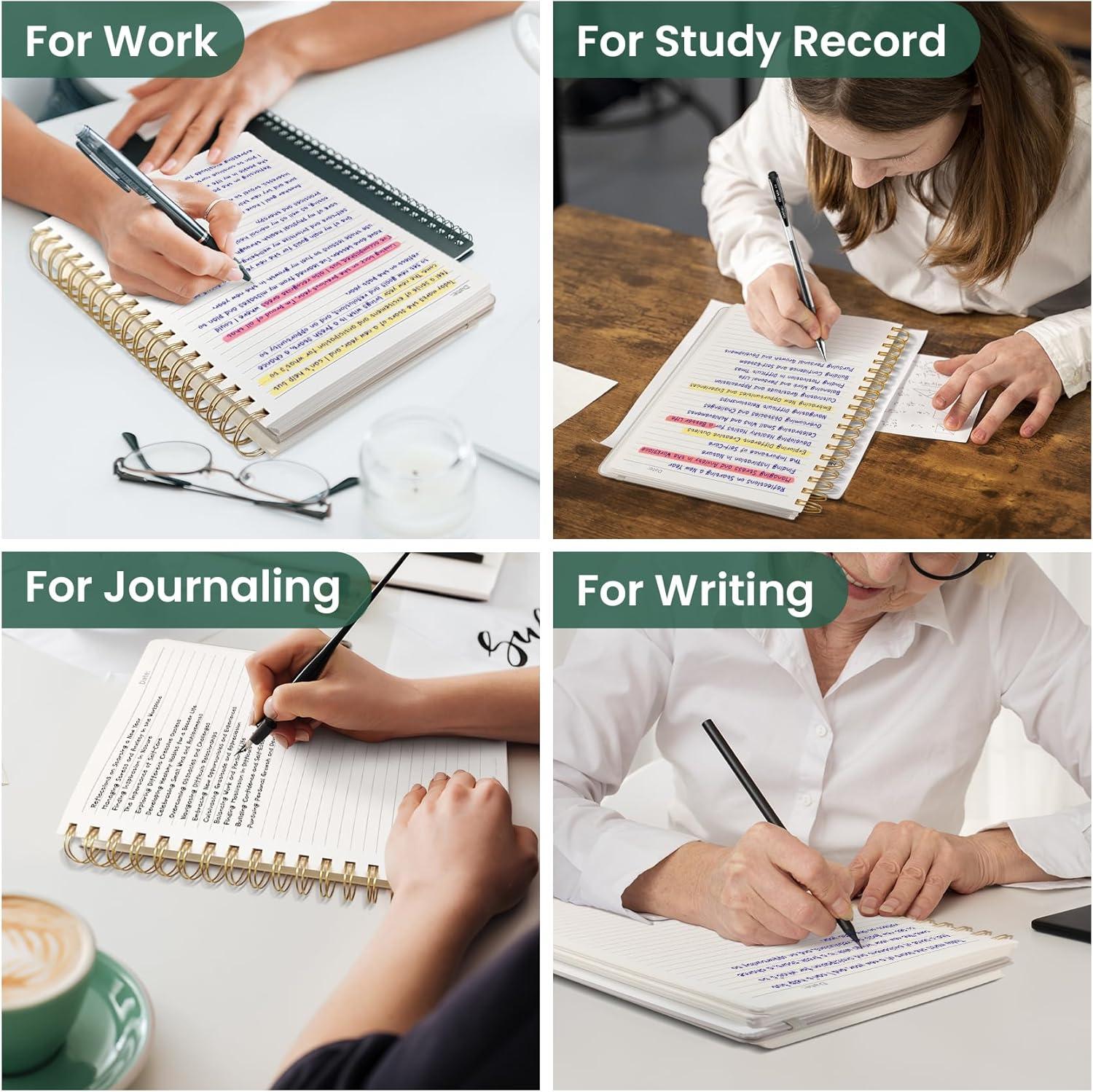 image:imageLined Spiral Notebook Journal for Work 300 Pages Thick B5 71x10 College Ruled Journal for Women amp Writing Hardcover Notebook for Note Taking Perfect for Office Home School Midnight BloomQButterfly