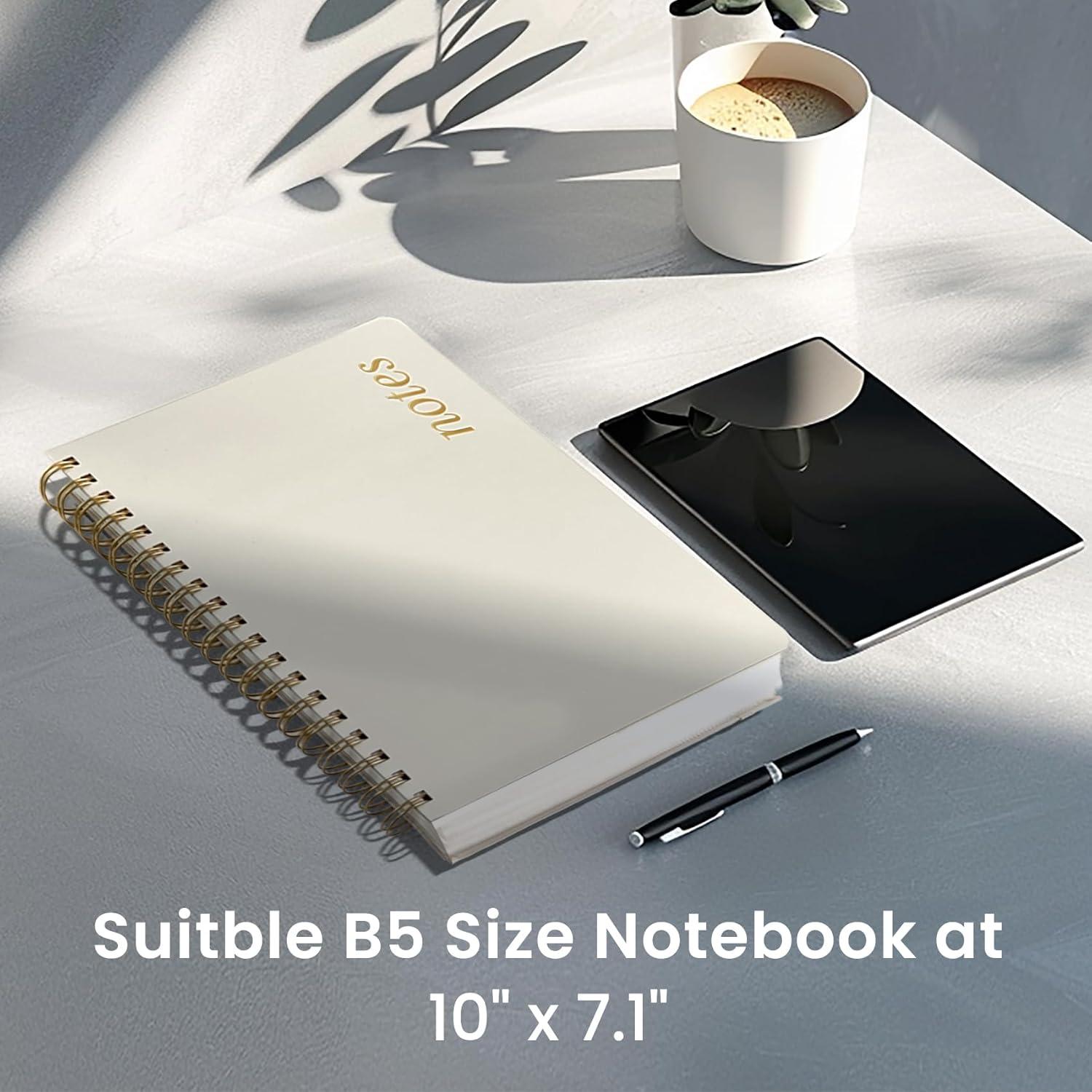 image:imageLined Spiral Notebook Journal for Work 300 Pages Thick B5 71x10 College Ruled Journal for Women amp Writing Hardcover Notebook for Note Taking Perfect for Office Home School Midnight BloomCGrey Beige