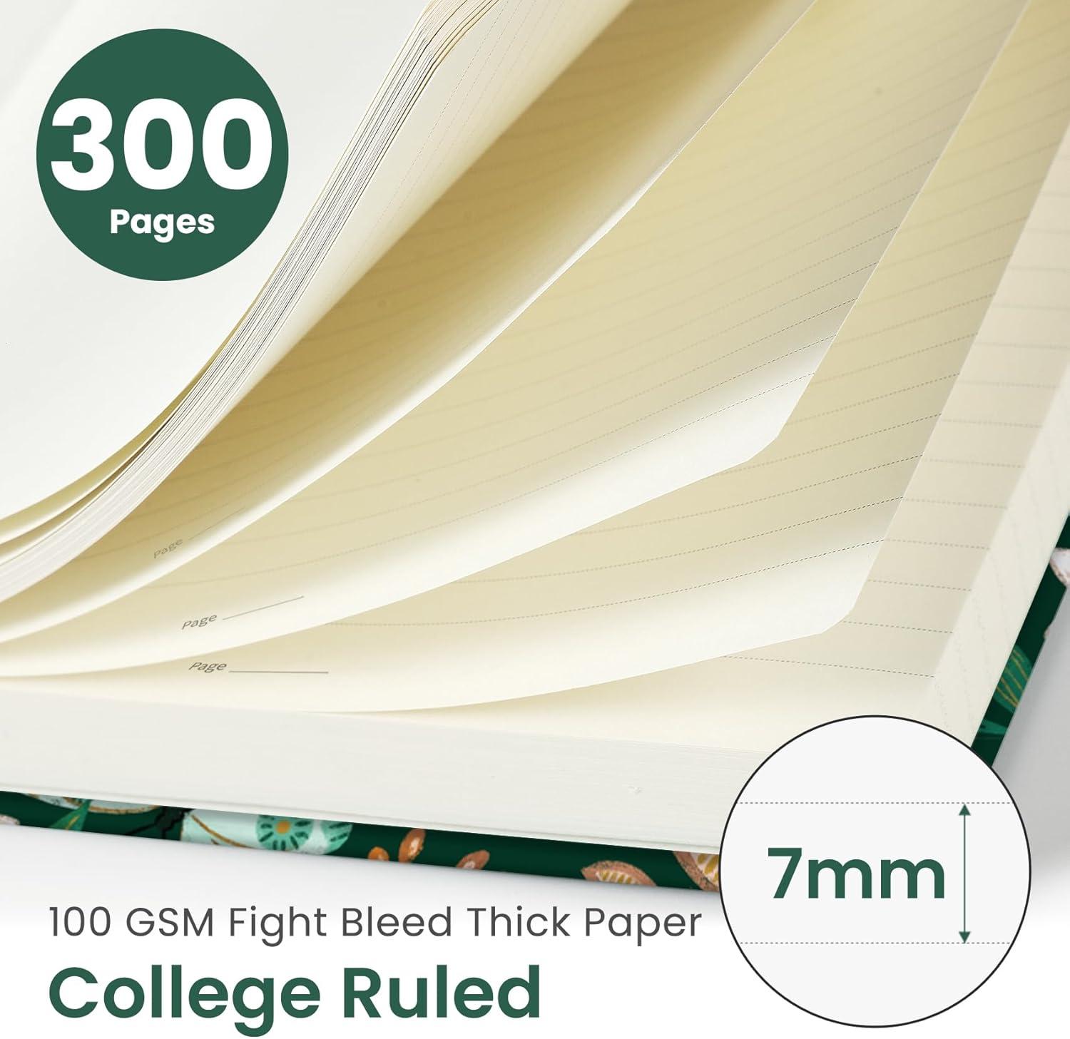 image:imageLined Spiral Notebook Journal for Work 300 Pages Thick B5 71x10 College Ruled Journal for Women amp Writing Hardcover Notebook for Note Taking Perfect for Office Home School Midnight BloomQButterfly