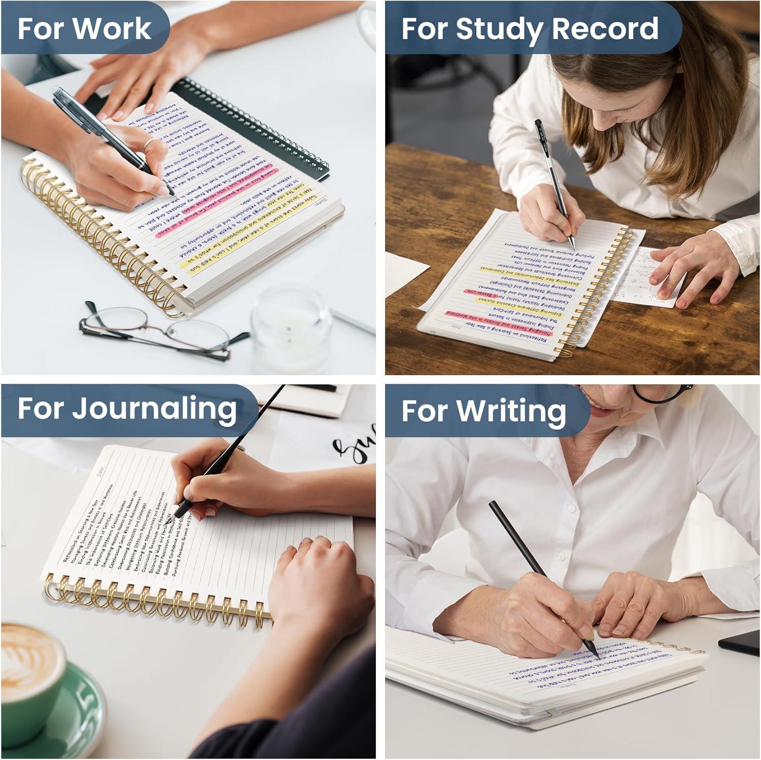 image:imageLined Spiral Notebook Journal for Work 300 Pages Thick B5 71x10 College Ruled Journal for Women amp Writing Hardcover Notebook for Note Taking Perfect for Office Home School Midnight BloomPBlue Floral