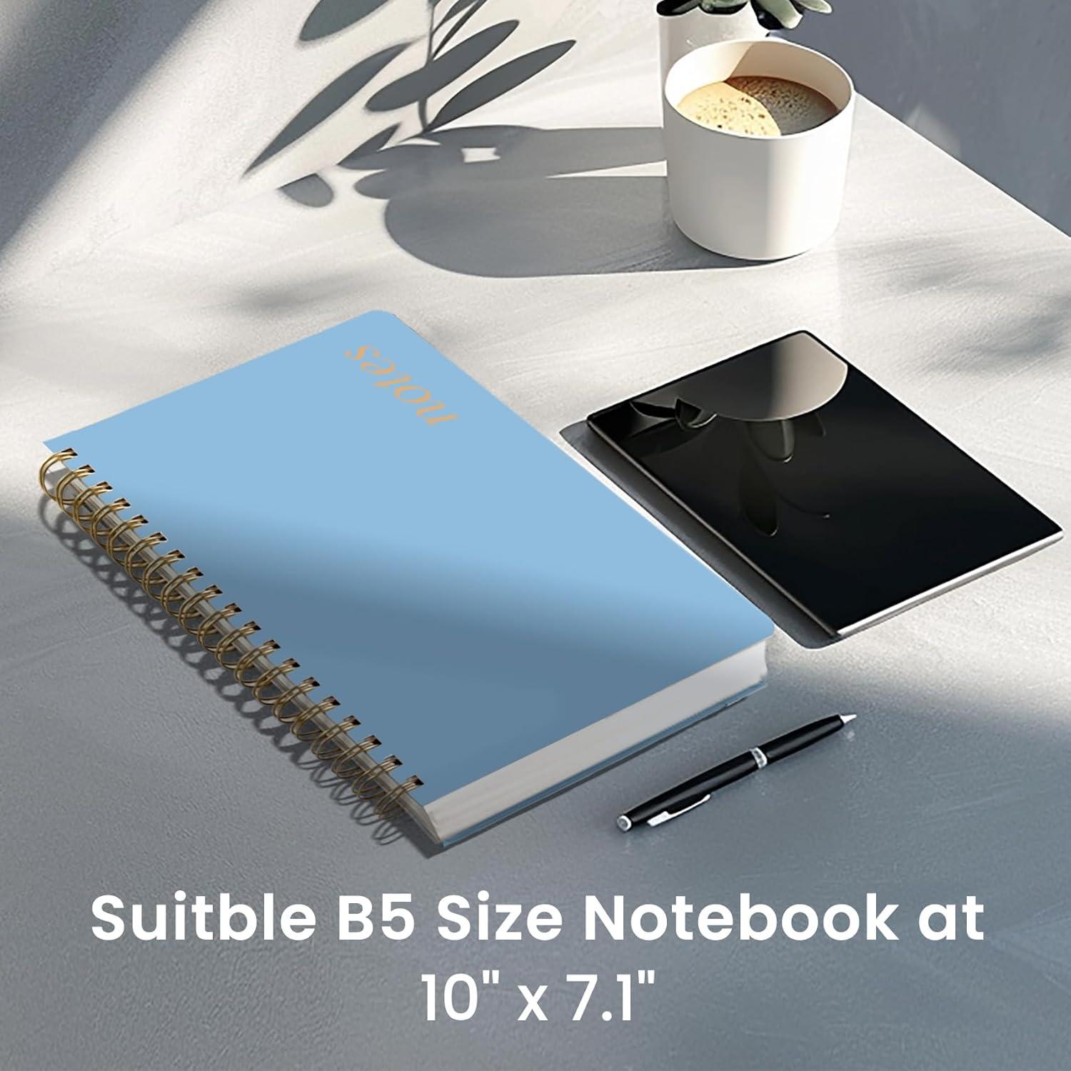 image:imageLined Spiral Notebook Journal for Work 300 Pages Thick B5 71x10 College Ruled Journal for Women amp Writing Hardcover Notebook for Note Taking Perfect for Office Home School Midnight BloomJLinedBlue