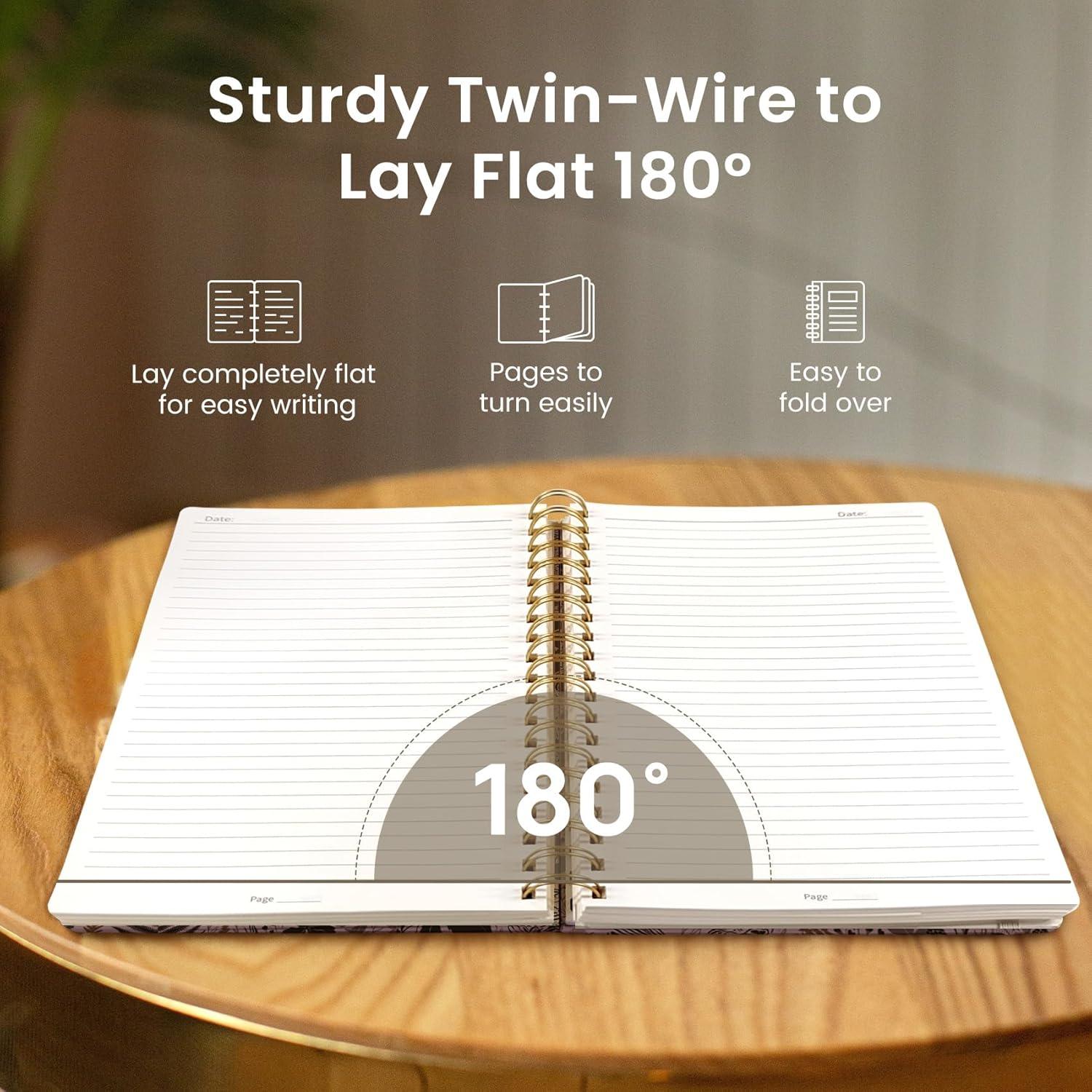 image:imageLined Spiral Notebook Journal for Work 300 Pages Thick B5 71x10 College Ruled Journal for Women amp Writing Hardcover Notebook for Note Taking Perfect for Office Home School Midnight BloomNMagical Forest