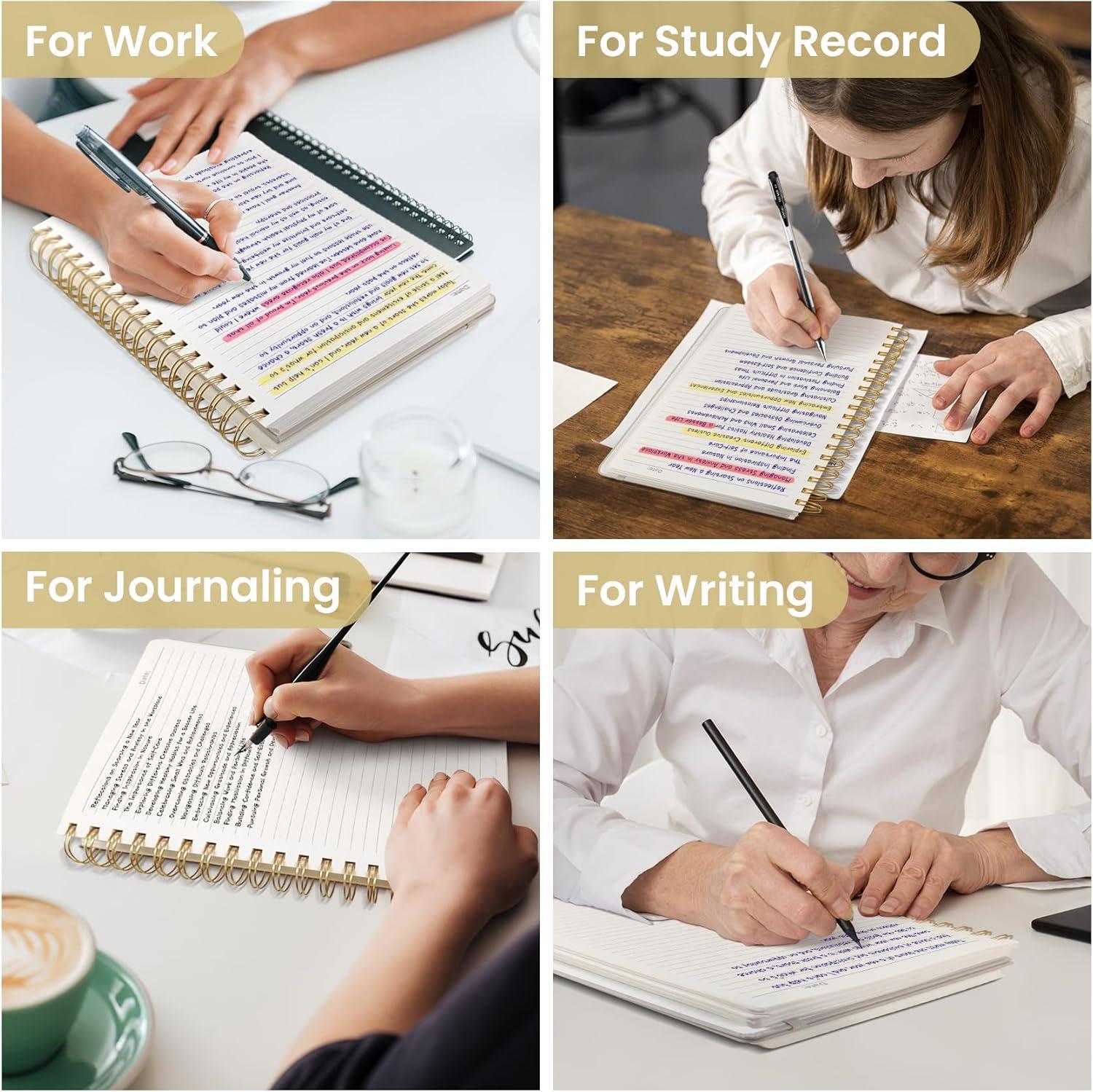 image:imageLined Spiral Notebook Journal for Work 300 Pages Thick B5 71x10 College Ruled Journal for Women amp Writing Hardcover Notebook for Note Taking Perfect for Office Home School Midnight BloomCGrey Beige