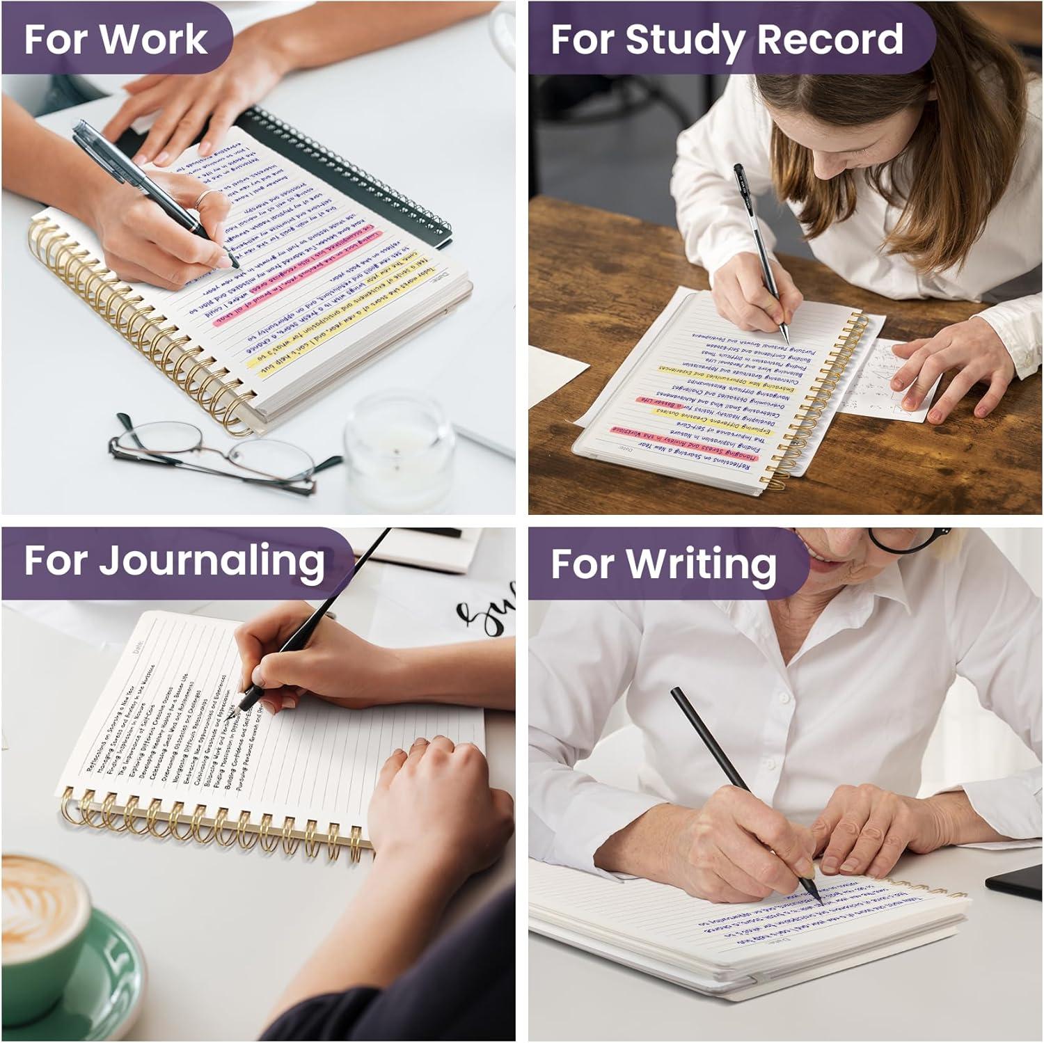 image:imageLined Spiral Notebook Journal for Work 300 Pages Thick B5 71x10 College Ruled Journal for Women amp Writing Hardcover Notebook for Note Taking Perfect for Office Home School Midnight BloomLMidnight Bloom