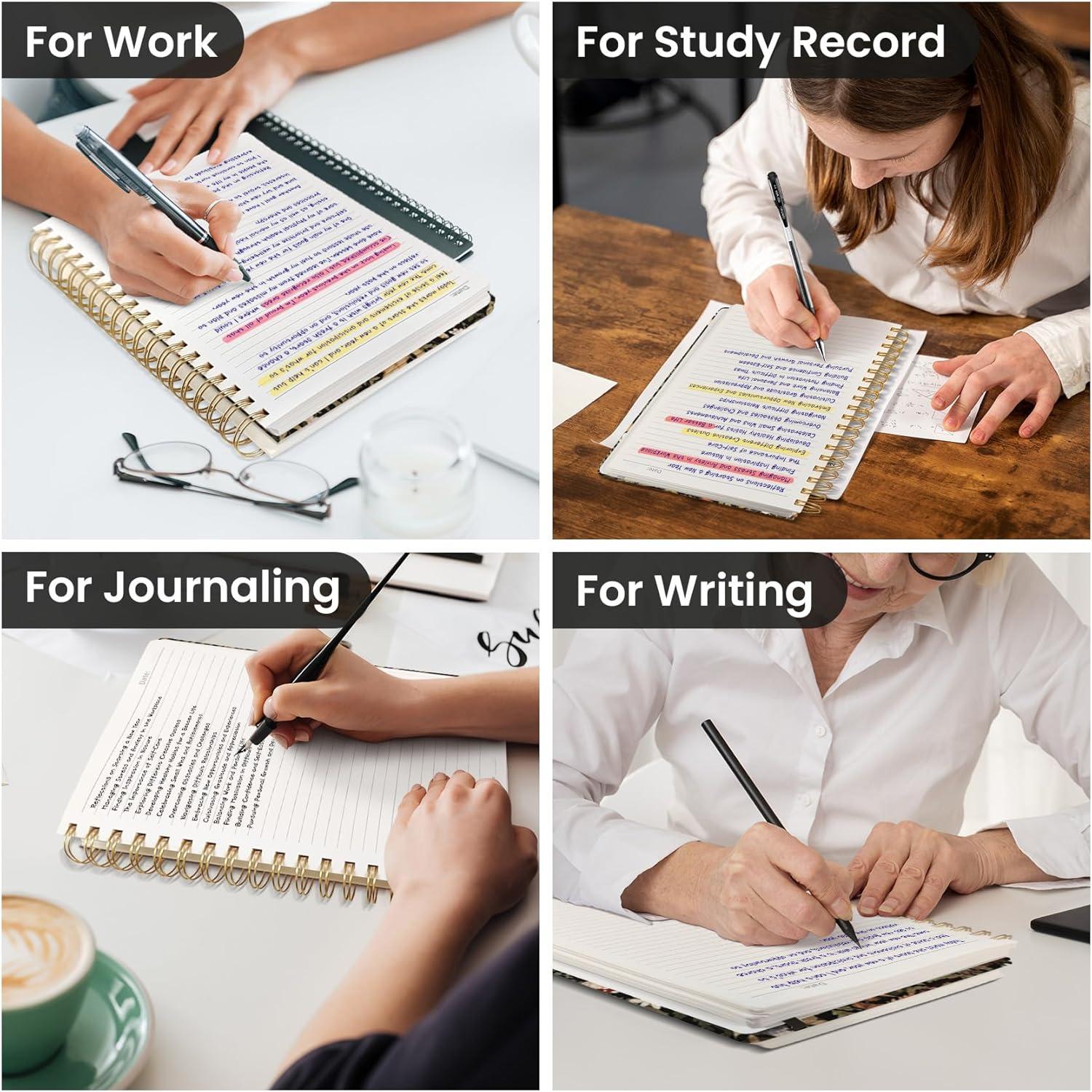 image:imageLined Spiral Notebook Journal for Work 300 Pages Thick B5 71x10 College Ruled Journal for Women amp Writing Hardcover Notebook for Note Taking Perfect for Office Home School Midnight BloomIMushroom