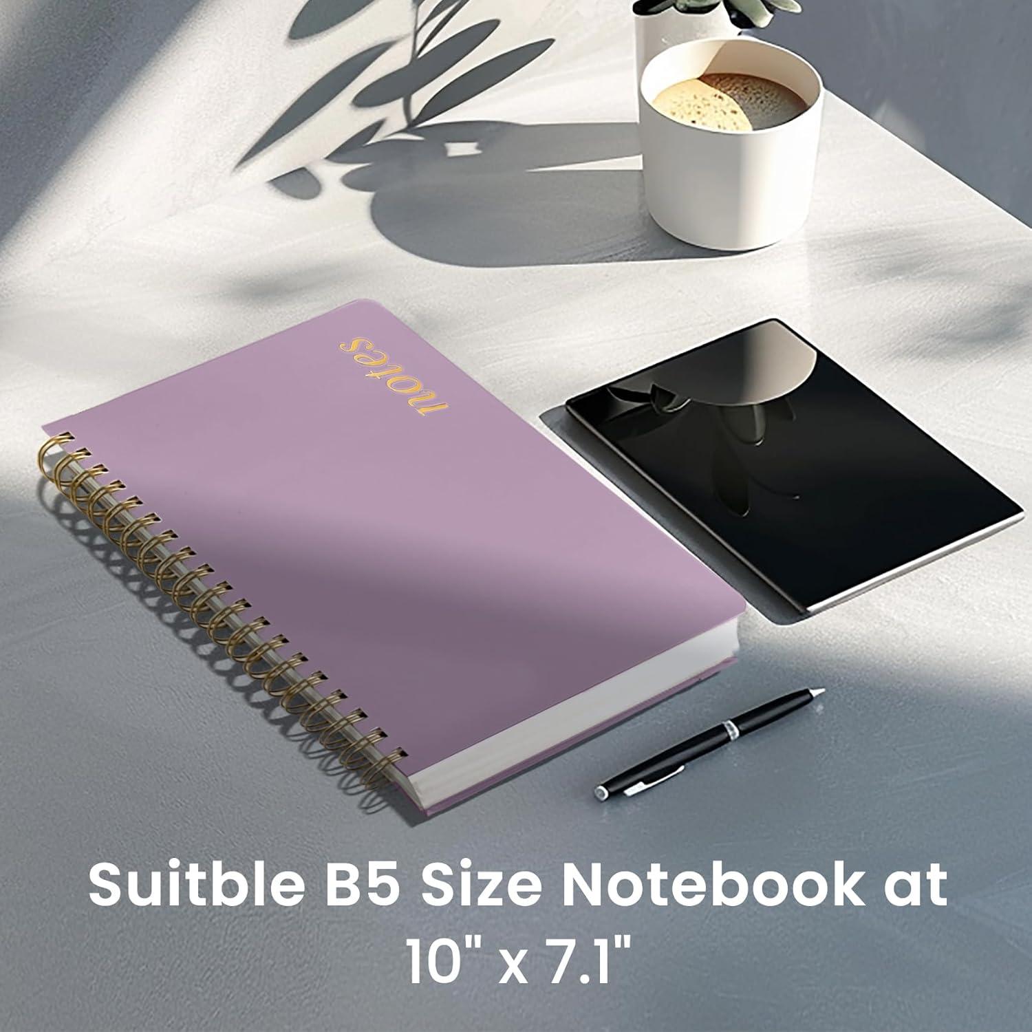 image:imageLined Spiral Notebook Journal for Work 300 Pages Thick B5 71x10 College Ruled Journal for Women amp Writing Hardcover Notebook for Note Taking Perfect for Office Home School Midnight BloomAPurple