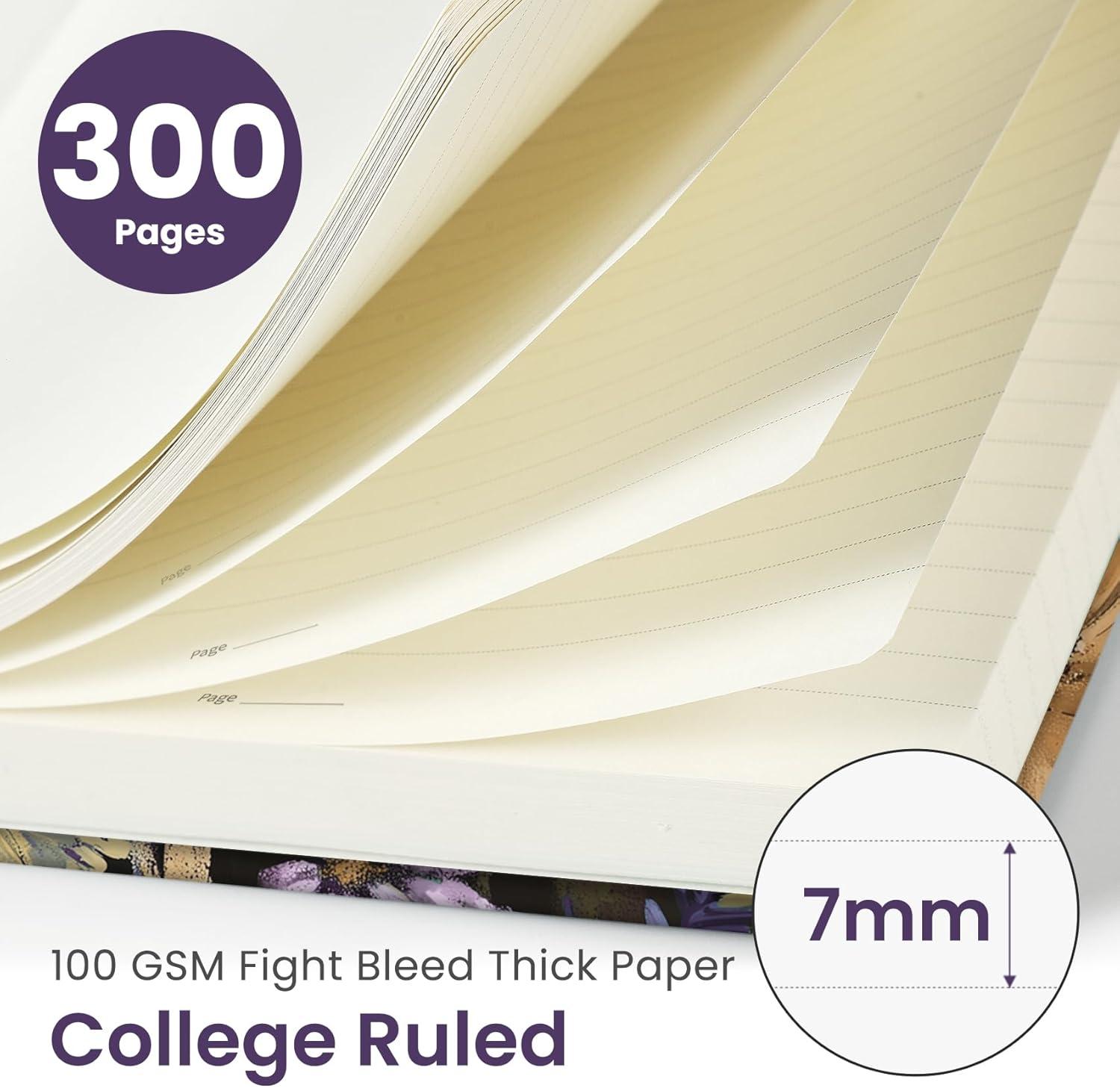 image:imageLined Spiral Notebook Journal for Work 300 Pages Thick B5 71x10 College Ruled Journal for Women amp Writing Hardcover Notebook for Note Taking Perfect for Office Home School Midnight BloomLMidnight Bloom