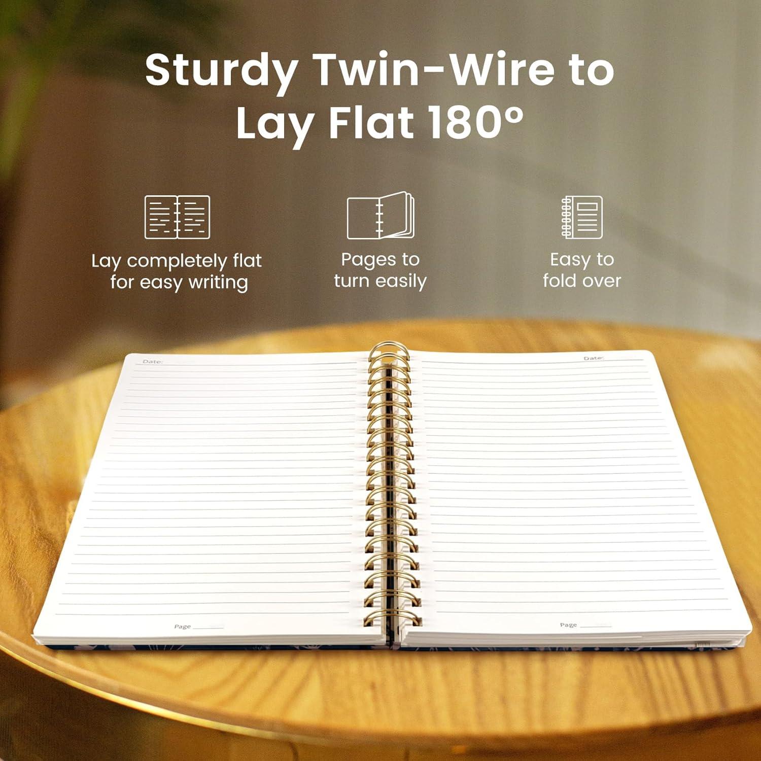 image:imageLined Spiral Notebook Journal for Work 300 Pages Thick B5 71x10 College Ruled Journal for Women amp Writing Hardcover Notebook for Note Taking Perfect for Office Home School Midnight BloomHRustic Bloom