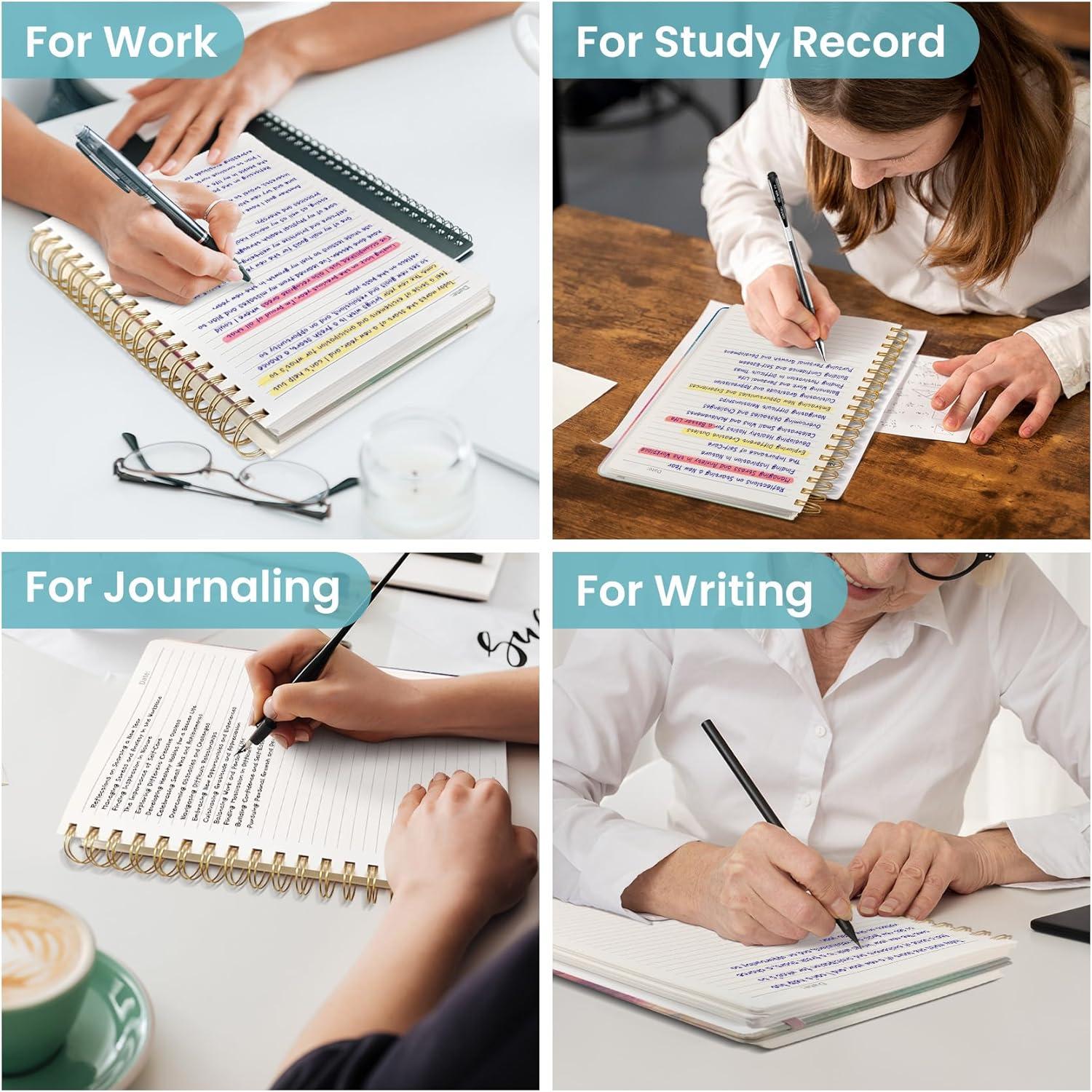 image:imageLined Spiral Notebook Journal for Work 300 Pages Thick B5 71x10 College Ruled Journal for Women amp Writing Hardcover Notebook for Note Taking Perfect for Office Home School Midnight BloomGSunset