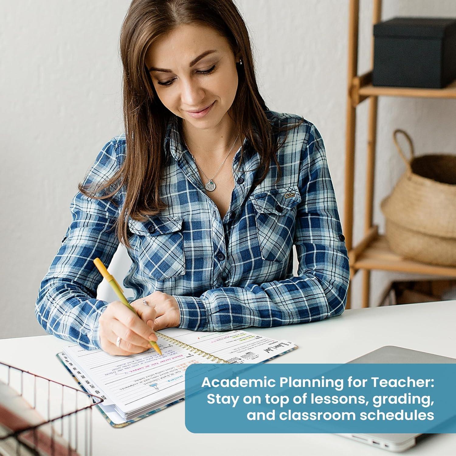 image:imagePlanner 20262027 Academic Monthly Weekly Spiral Calendar July 2026 June 2027 Hardcover Agenda Notebook with Tabs 85 x 11 Perfect for Students Teachers School amp Daily Planning Twilight BloomYBlue Agate