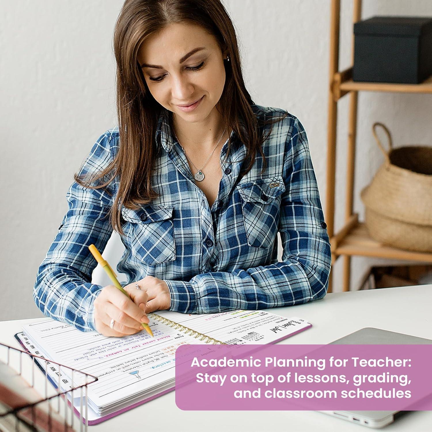 image:imagePlanner 20262027 Academic Monthly Weekly Spiral Calendar July 2026 June 2027 Hardcover Agenda Notebook with Tabs 85 x 11 Perfect for Students Teachers School amp Daily Planning Twilight BloomATwilight Bloom