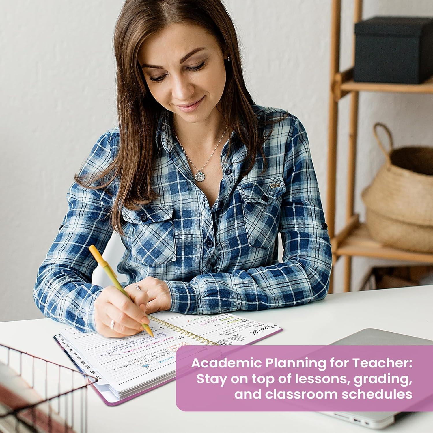 image:imagePlanner 20262027 Academic Monthly Weekly Spiral Calendar July 2026 June 2027 Hardcover Agenda Notebook with Tabs 85 x 11 Perfect for Students Teachers School amp Daily Planning Twilight BloomATwilight Bloom