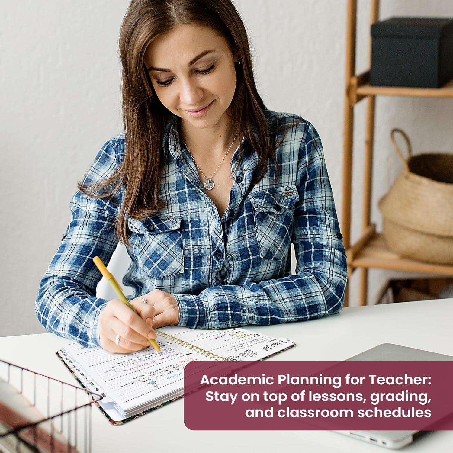 image:imagePlanner 20262027 Academic Monthly Weekly Spiral Calendar July 2026 June 2027 Hardcover Agenda Notebook with Tabs 85 x 11 Perfect for Students Teachers School amp Daily Planning Twilight BloomXAutumn Fungi