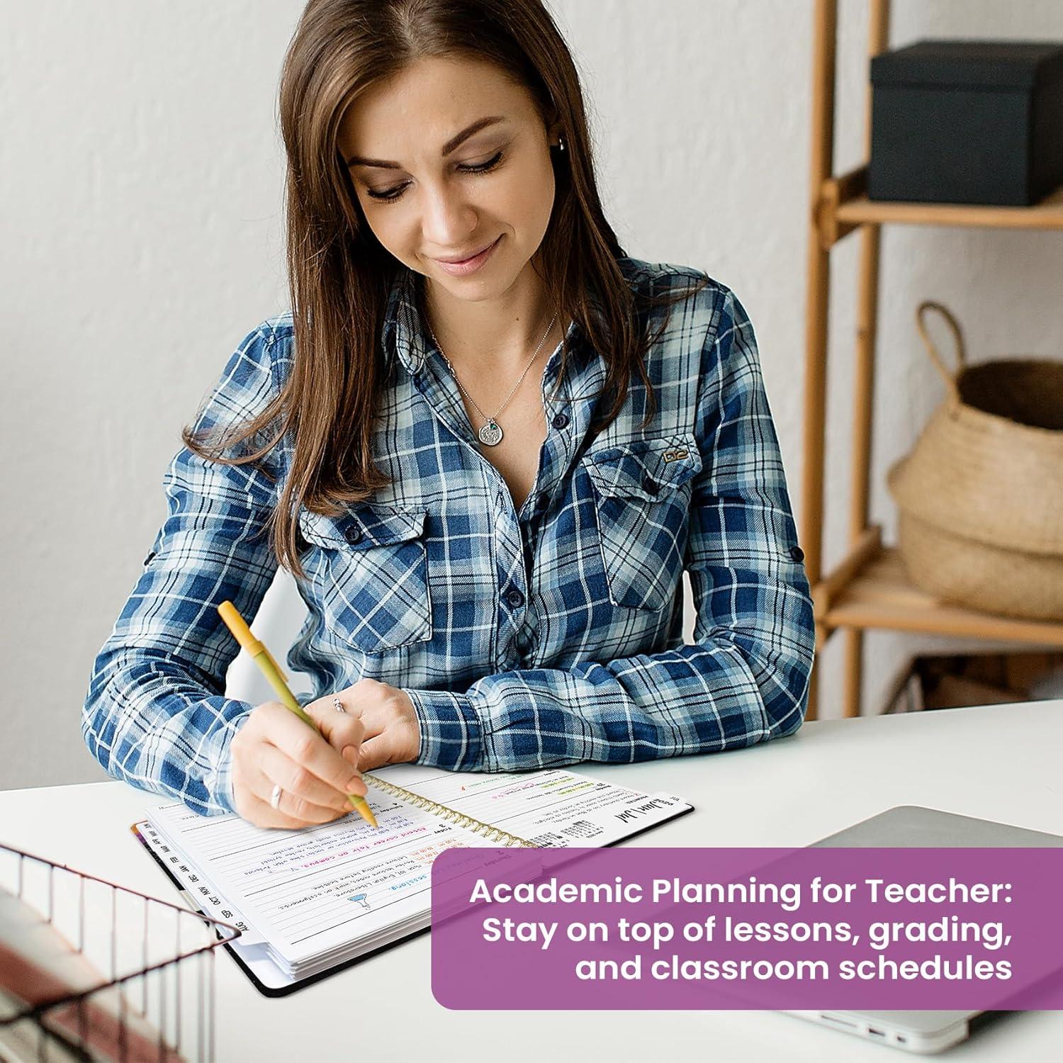 image:imagePlanner 20262027 Academic Monthly Weekly Spiral Calendar July 2026 June 2027 Hardcover Agenda Notebook with Tabs 85 x 11 Perfect for Students Teachers School amp Daily Planning Twilight BloomVColor Drift