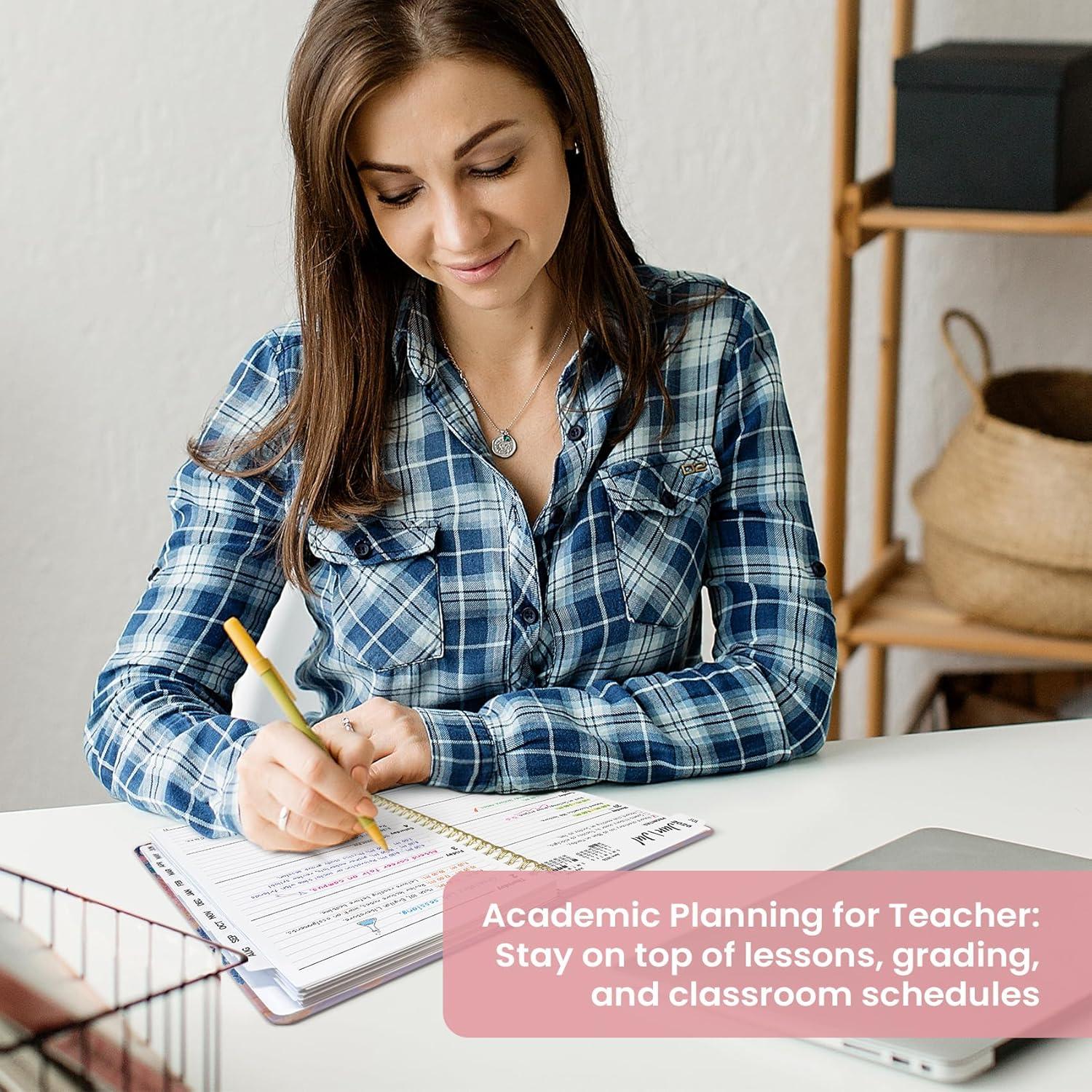 image:imagePlanner 20262027 Academic Monthly Weekly Spiral Calendar July 2026 June 2027 Hardcover Agenda Notebook with Tabs 85 x 11 Perfect for Students Teachers School amp Daily Planning Twilight BloomOWindmill Fields