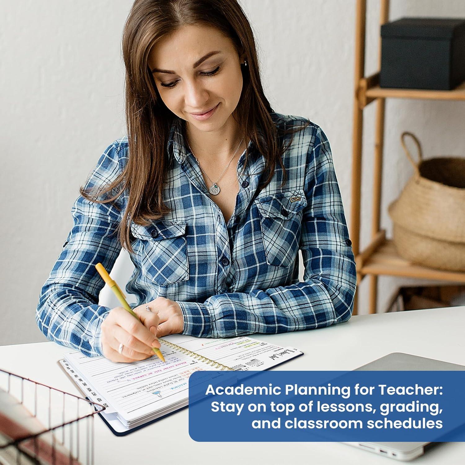 image:imagePlanner 20262027 Academic Monthly Weekly Spiral Calendar July 2026 June 2027 Hardcover Agenda Notebook with Tabs 85 x 11 Perfect for Students Teachers School amp Daily Planning Twilight BloomFMidnight Blooms