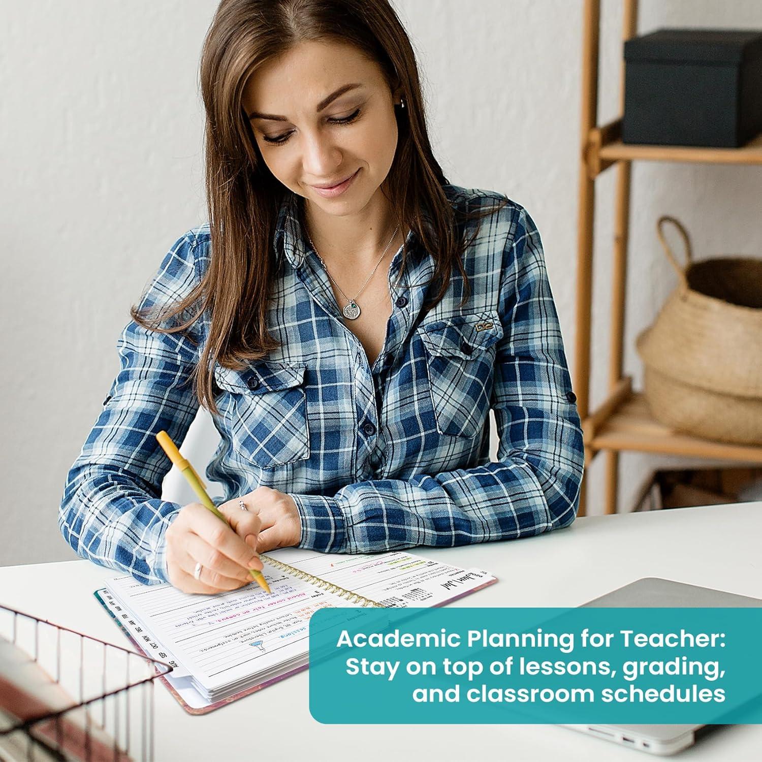 image:imagePlanner 20262027 Academic Monthly Weekly Spiral Calendar July 2026 June 2027 Hardcover Agenda Notebook with Tabs 85 x 11 Perfect for Students Teachers School amp Daily Planning Twilight BloomIGalaxy Flow