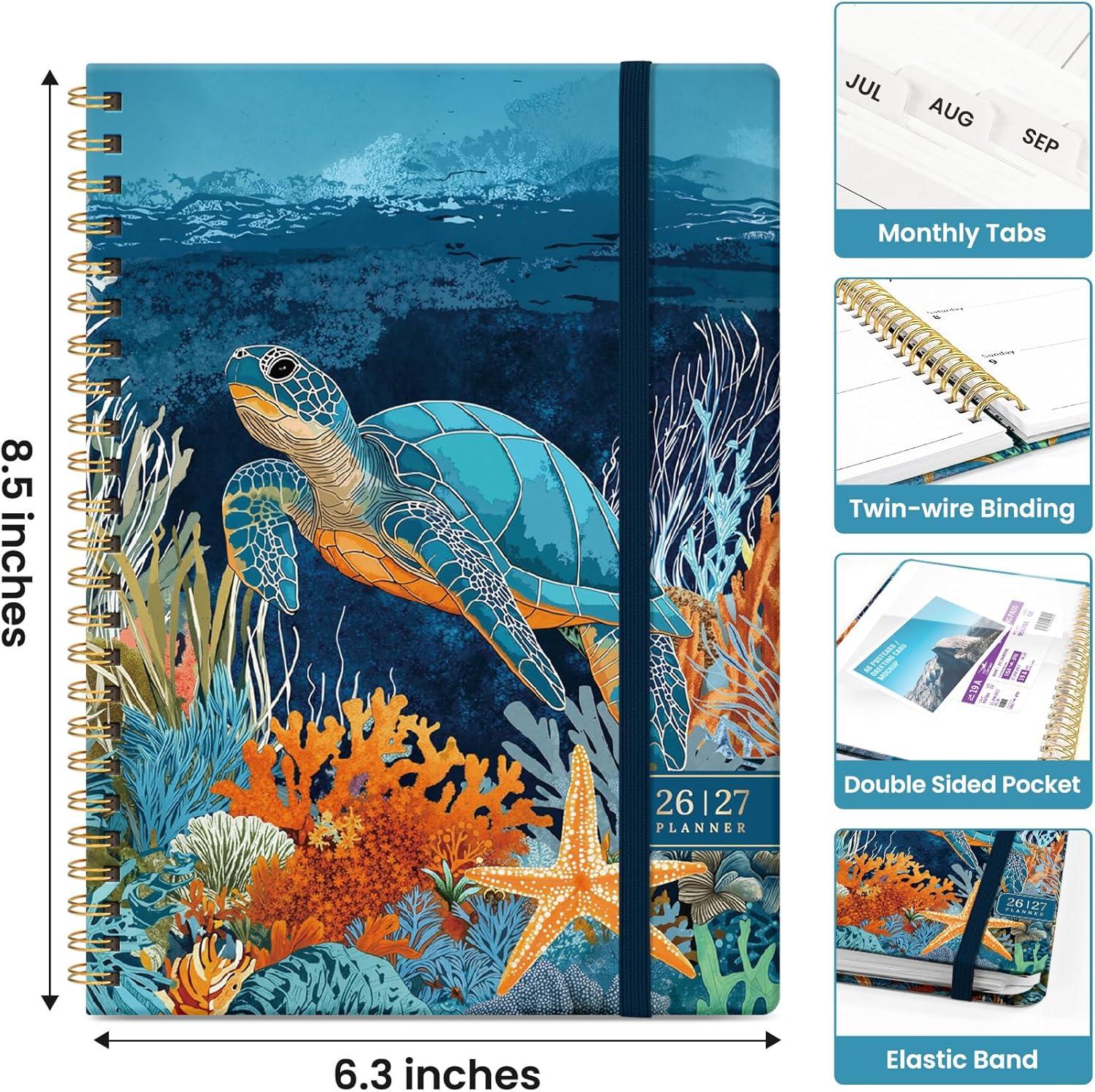 image:imagePlanner 20262027 Academic Year Monthly and Weekly Calendar Planner Jul 2026 Jun 2027 Hardcover Teacher Student Planning Agenda book with Tabs Perfect for School Office Supplies 63 x 85 Wild RoseYDeep Bearings