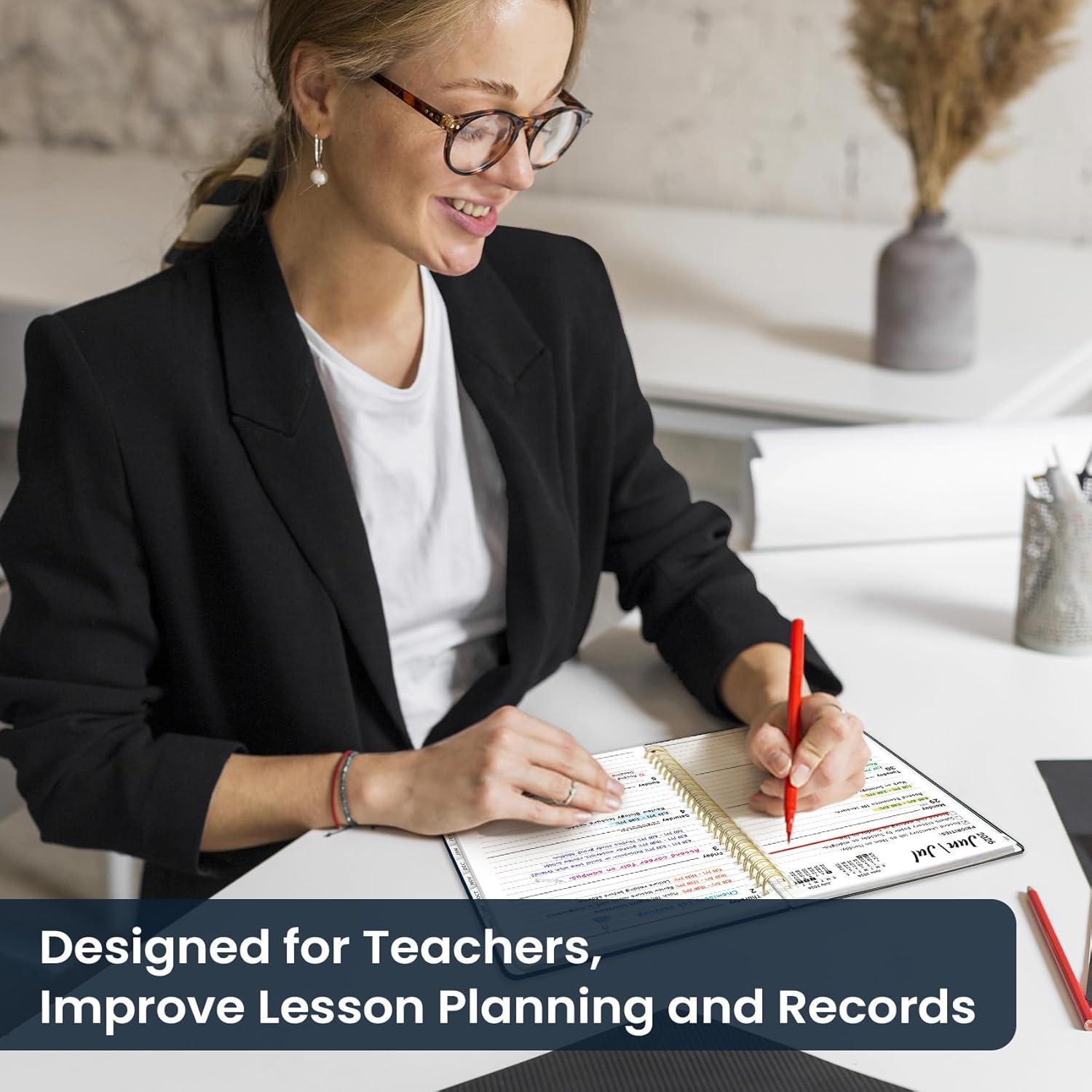 image:imagePlanner 20262027 Academic Year Monthly and Weekly Calendar Planner Jul 2026 Jun 2027 Hardcover Teacher Student Planning Agenda book with Tabs Perfect for School Office Supplies 63 x 85 Wild RoseZFloral Dream