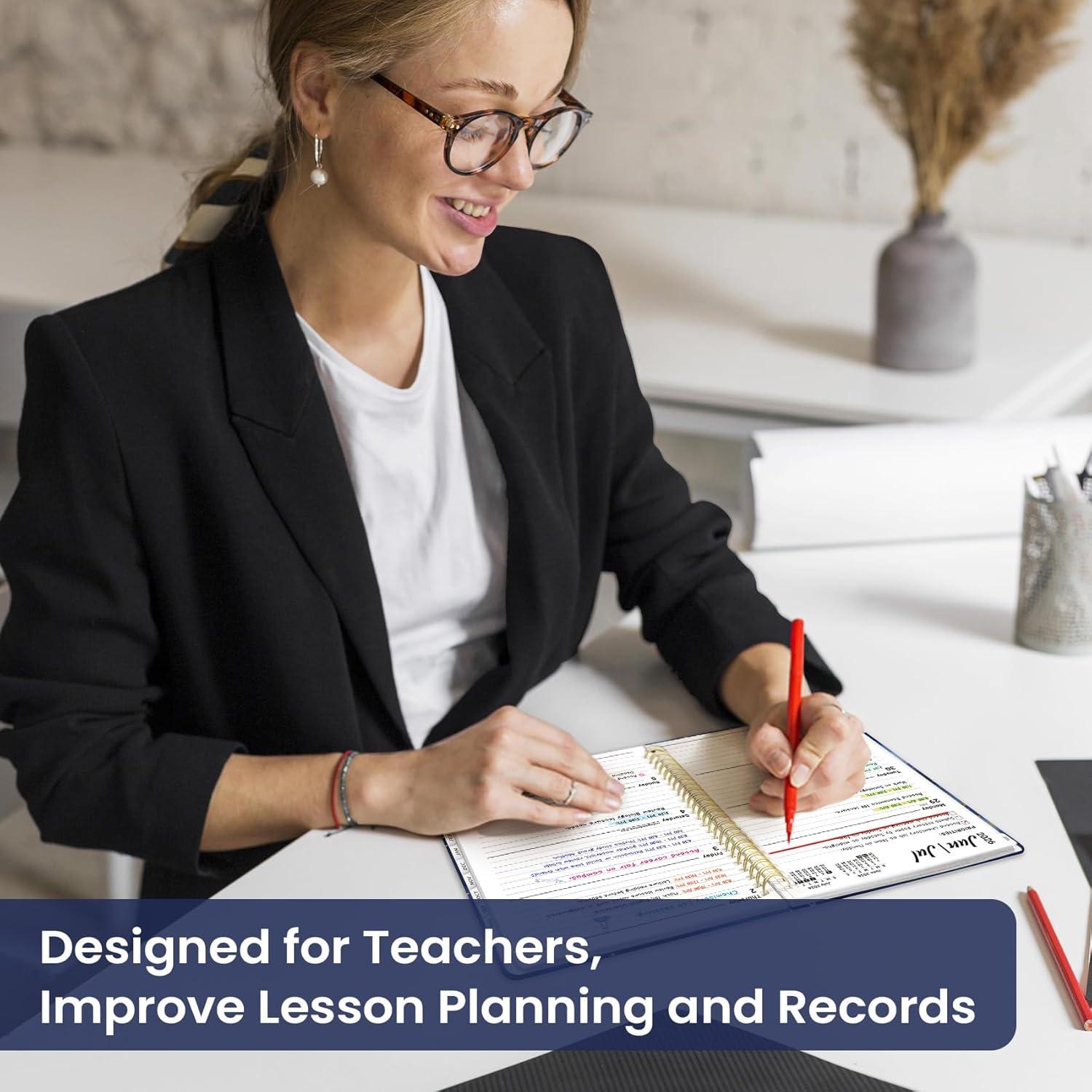image:imagePlanner 20262027 Academic Year Monthly and Weekly Calendar Planner Jul 2026 Jun 2027 Hardcover Teacher Student Planning Agenda book with Tabs Perfect for School Office Supplies 63 x 85 Wild RoseJStarry Night