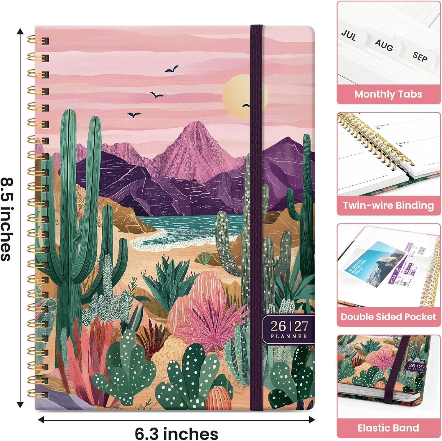image:imagePlanner 20262027 Academic Year Weekly and Monthly Calender Planner from Jul 2026 Jun 2027 Spiral Bound School Planning Book Perfect for Teacher Student Women amp Men A5 63 x 85 HerbsZSunset Arroyo