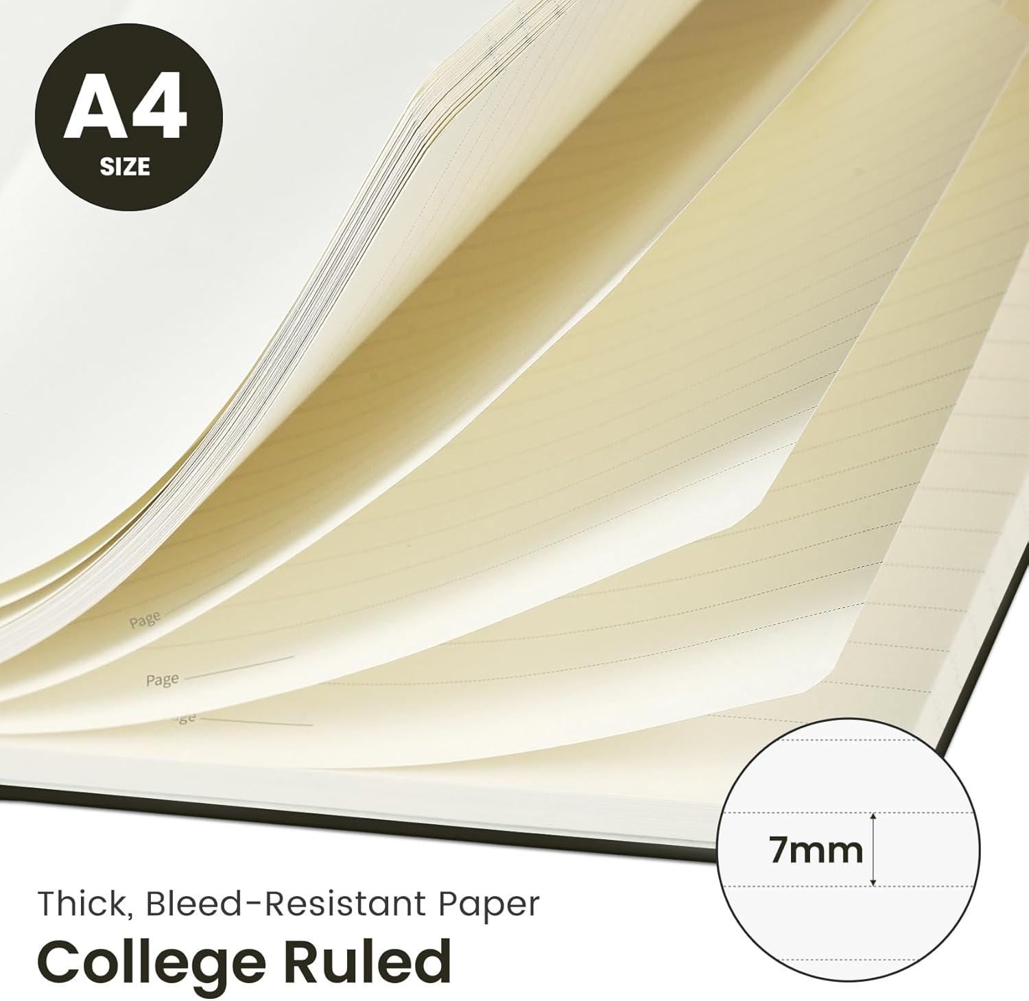 image:imageTaja Large Spiral Lined Journal for Women 85 x 11 Notebooks for Work Collge Ruled A4 Aesthetic Cute Journaling Notebooks for Writing Plastic Cover CelestialUWild Rose