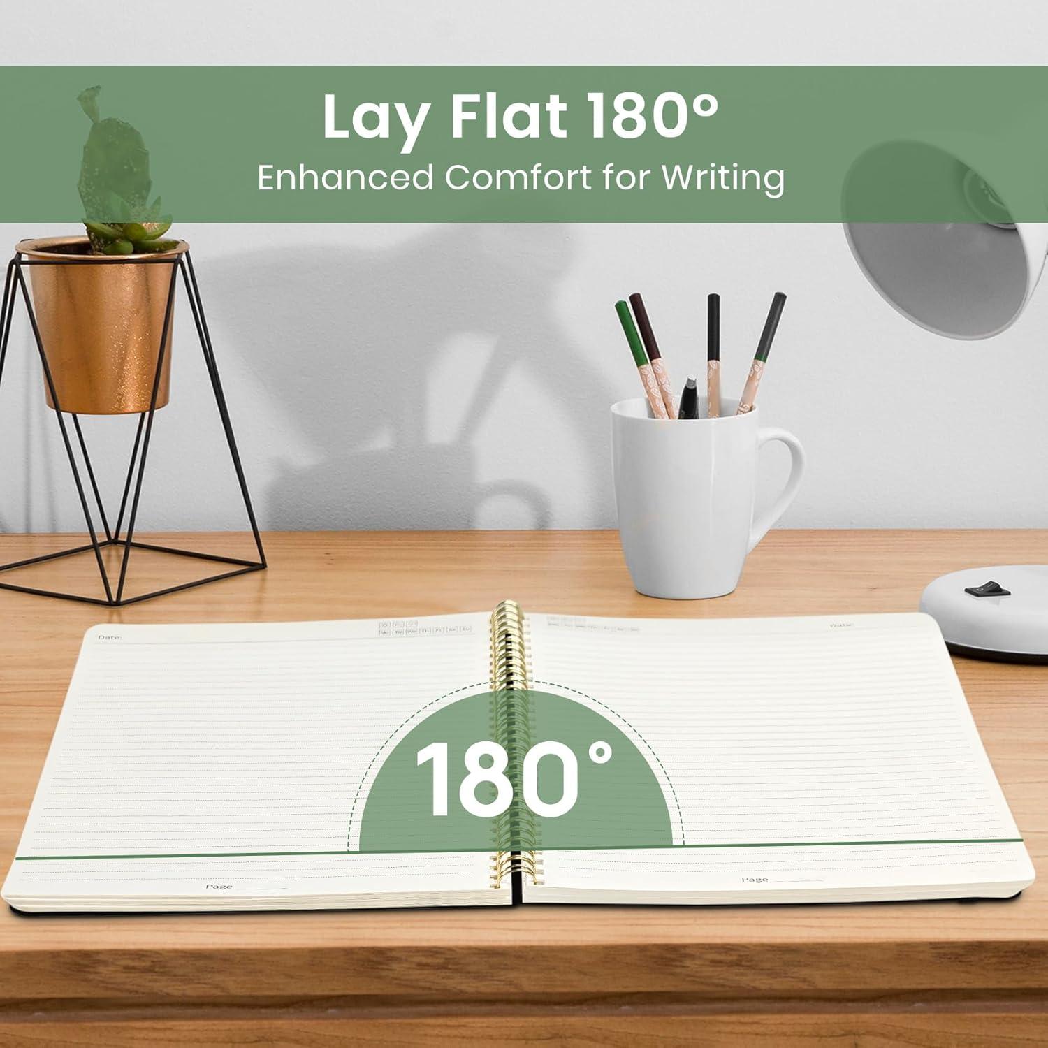 image:imageTaja Large Spiral Lined Journal for Women 85 x 11 Notebooks for Work Collge Ruled A4 Aesthetic Cute Journaling Notebooks for Writing Plastic Cover CelestialDHummingbird